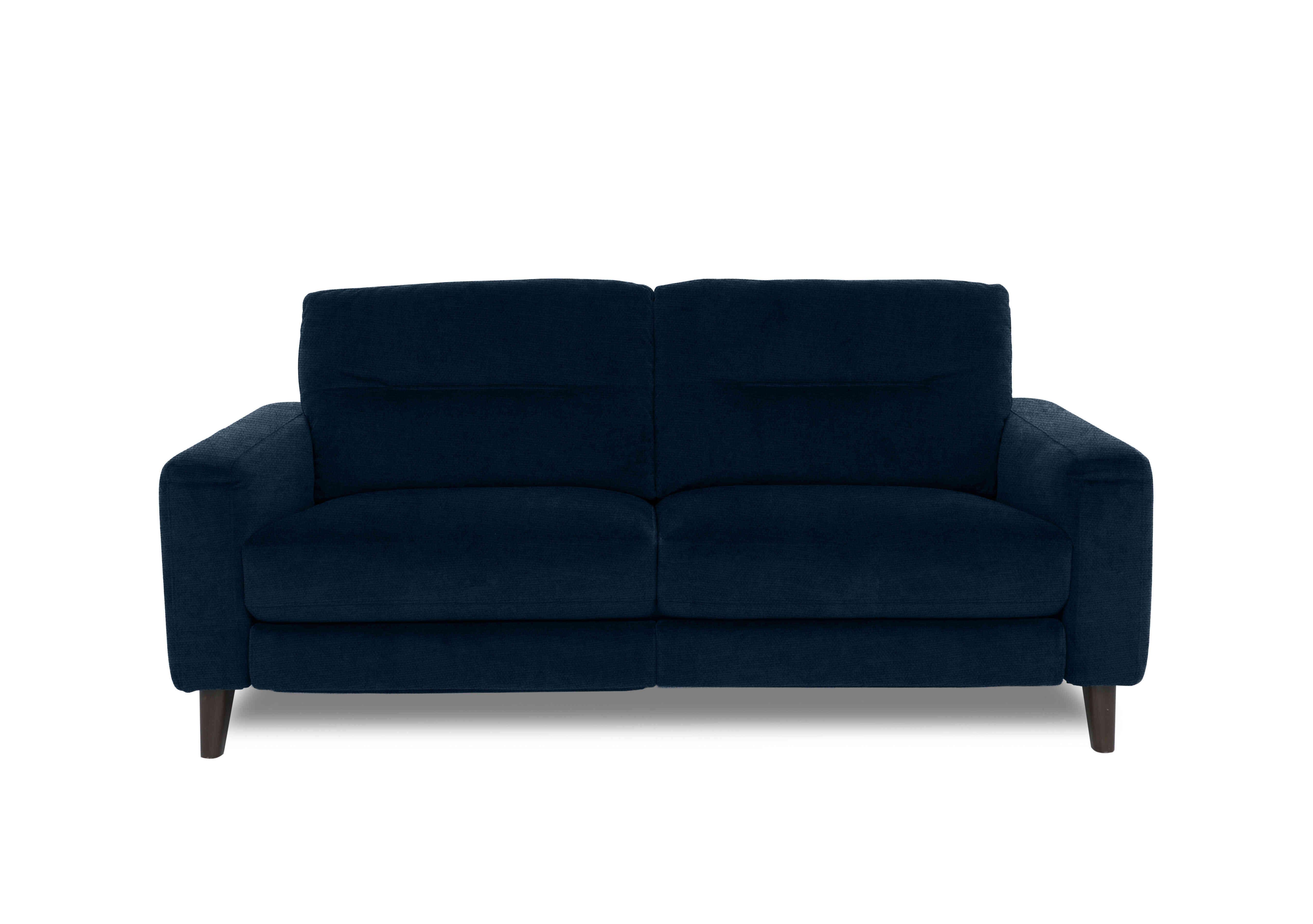 Jules 3 Seater Fabric Sofa in Fab-Coe-R304 Navy Blue on Furniture Village