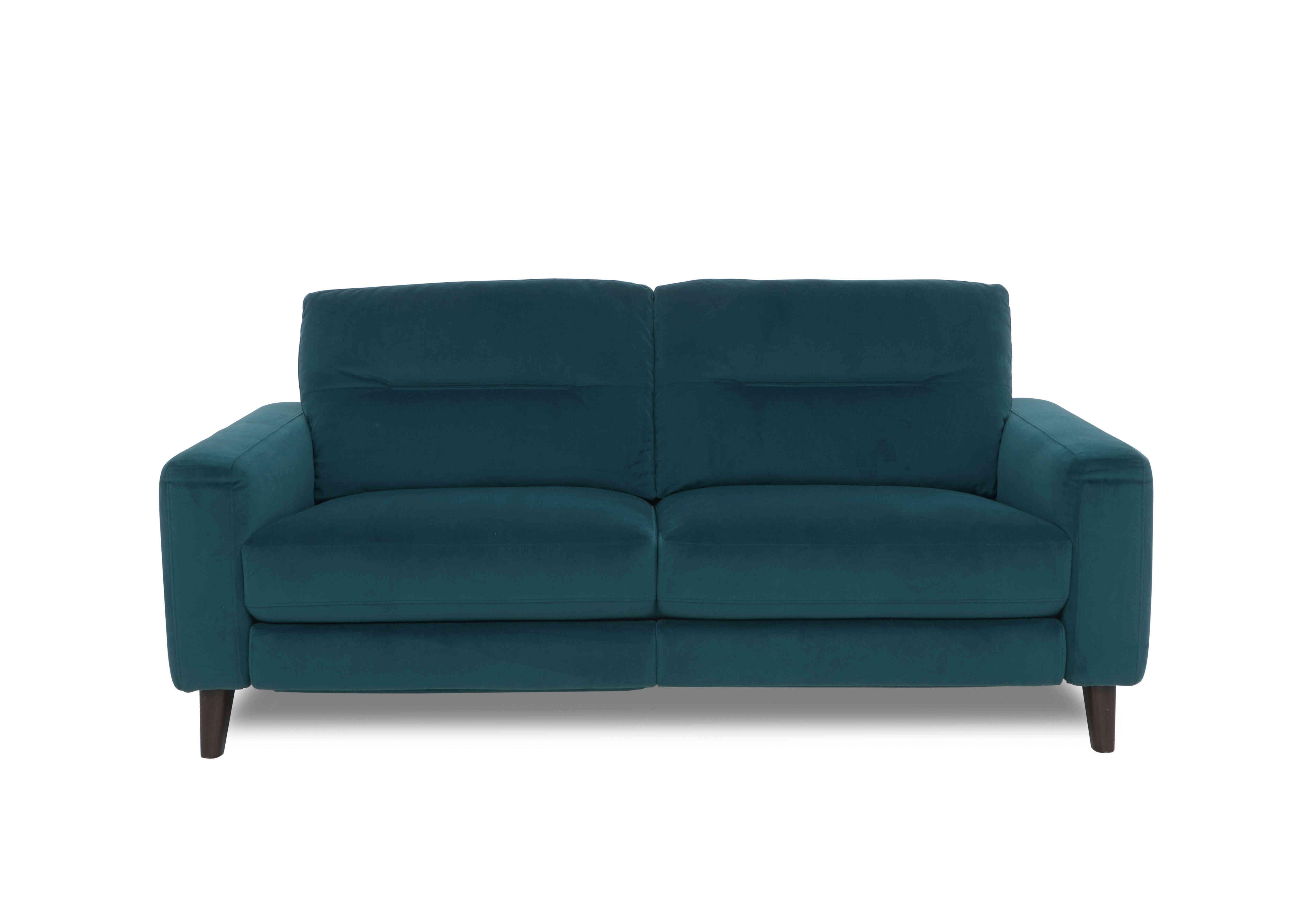 Jules 3 Seater Fabric Sofa in Fab-Meg-R36 Lake Green on Furniture Village