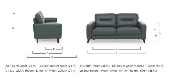 Jules 3 Seater Leather Sofa in  on Furniture Village