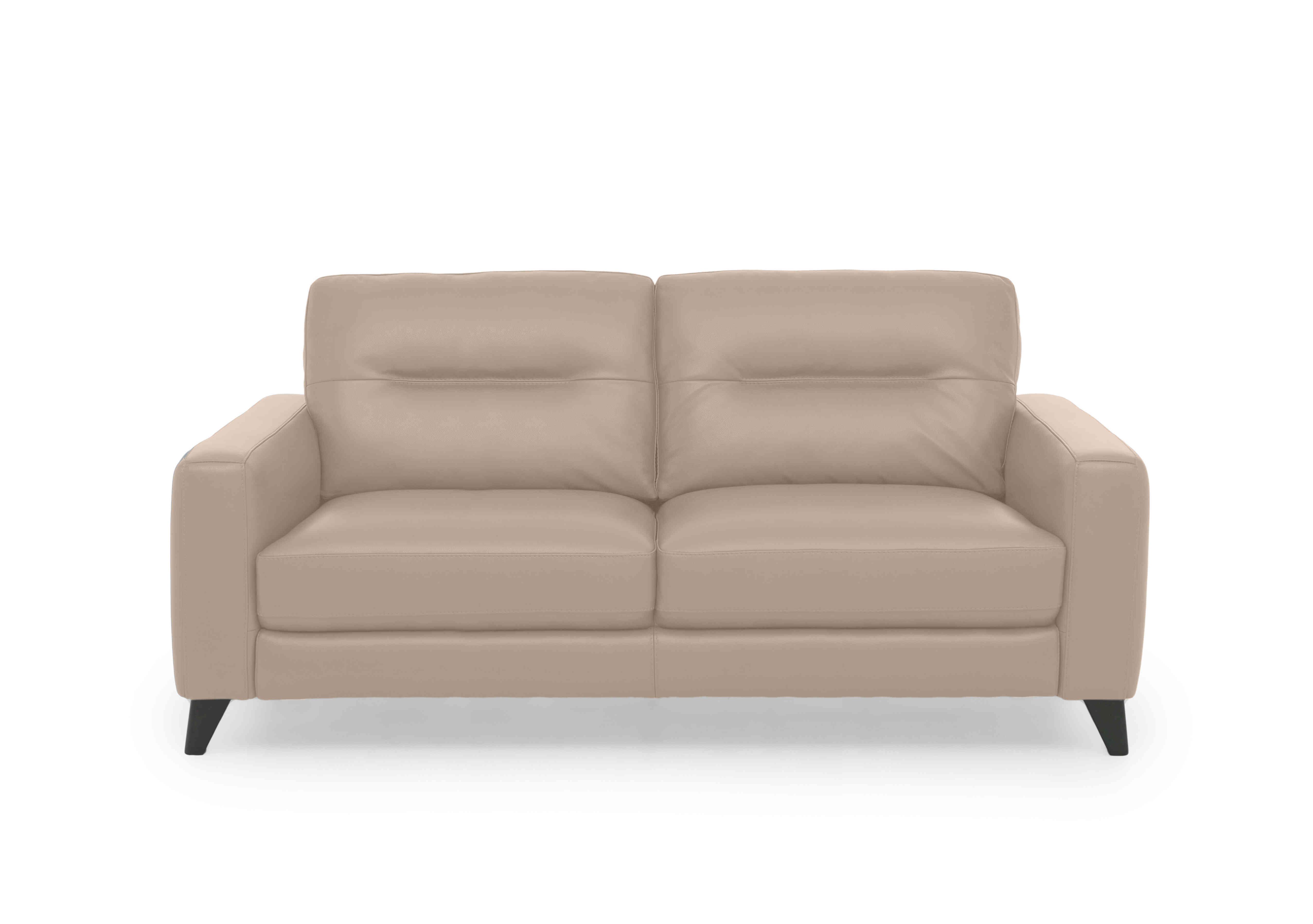 Jules 3 Seater Leather Sofa in Bv-039c Pebble on Furniture Village