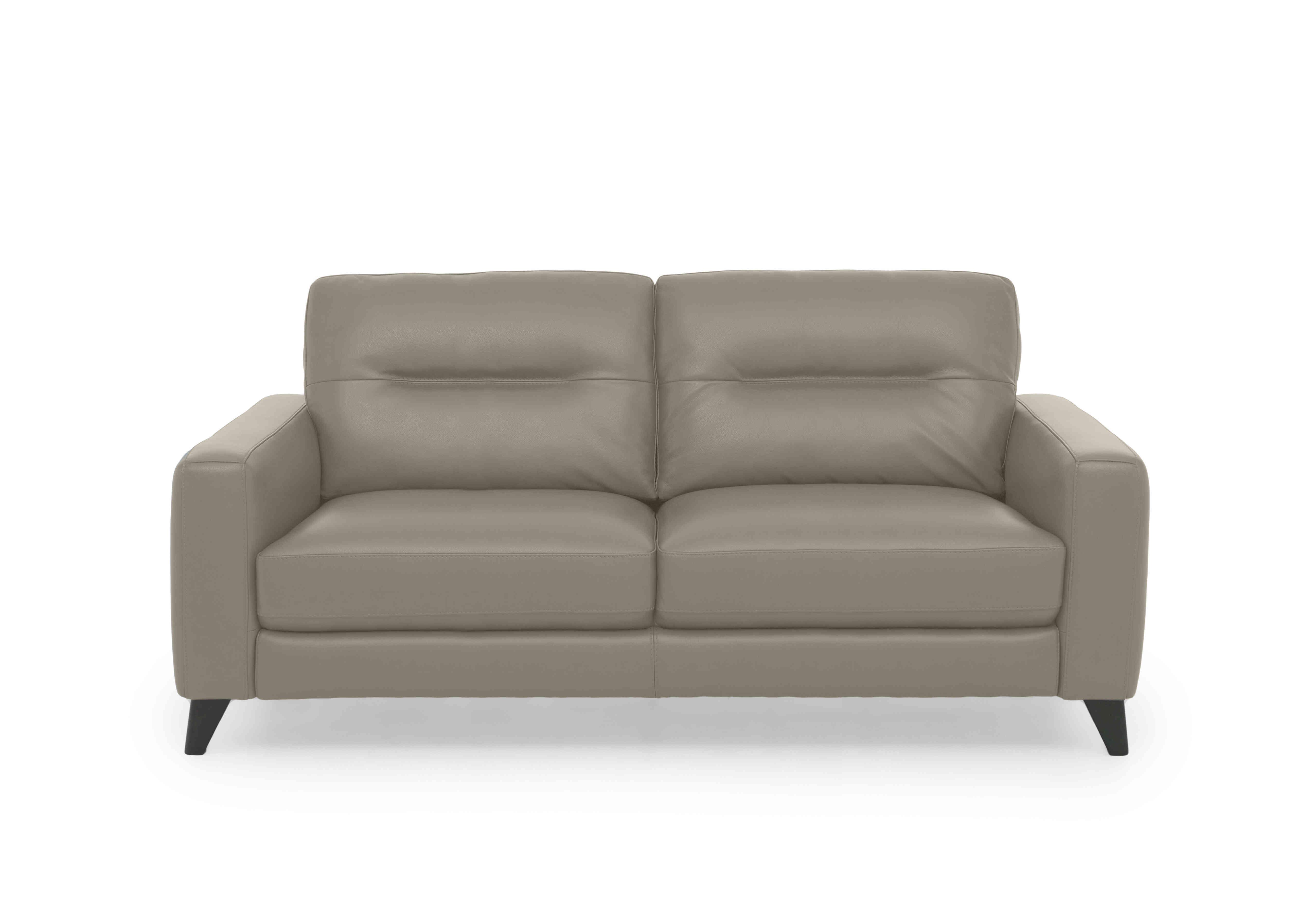 Jules 3 Seater Leather Sofa in Bv-722a Taupe on Furniture Village