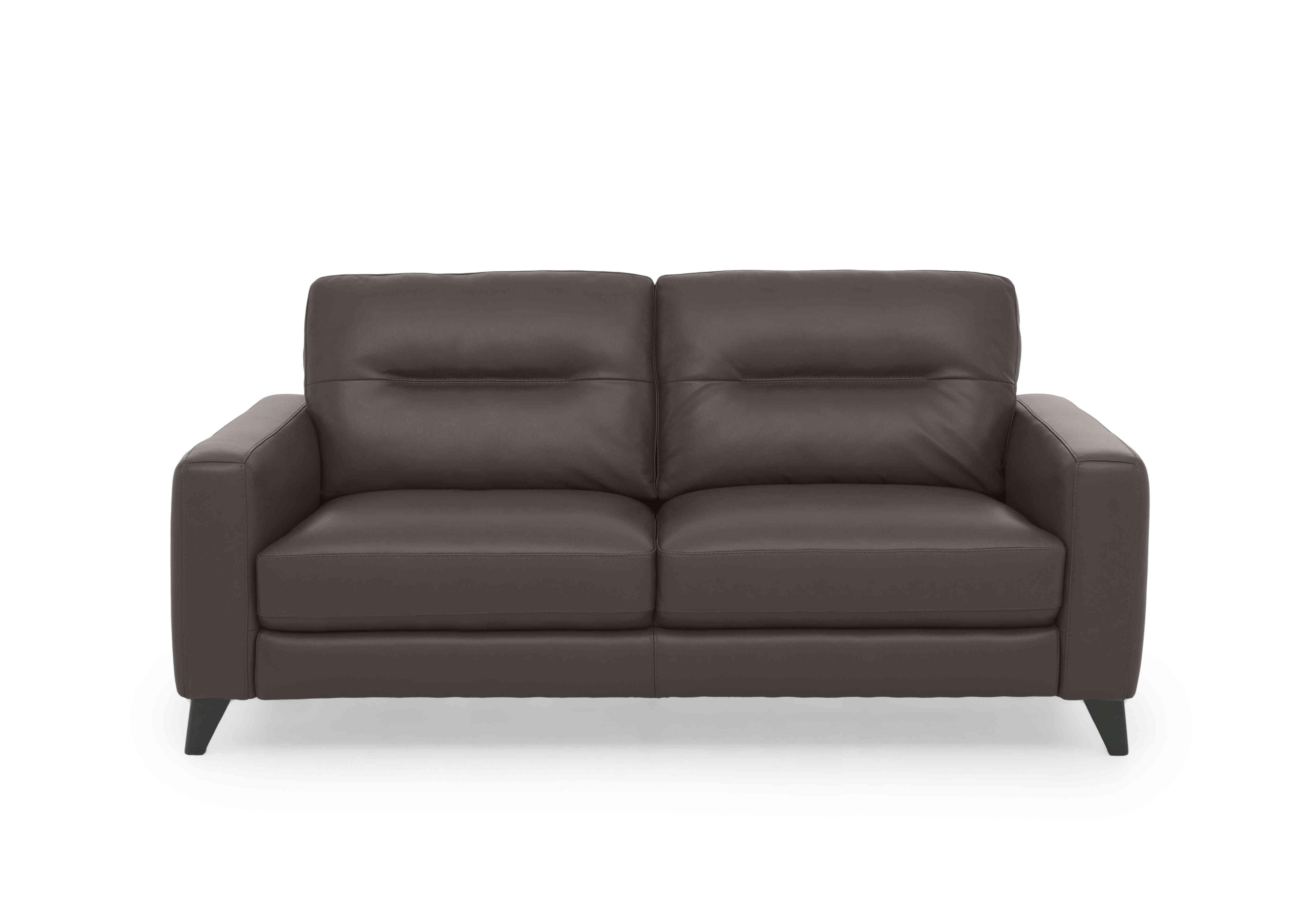 Jules 3 Seater Leather Sofa in Nc-088e Charcoal Grey on Furniture Village