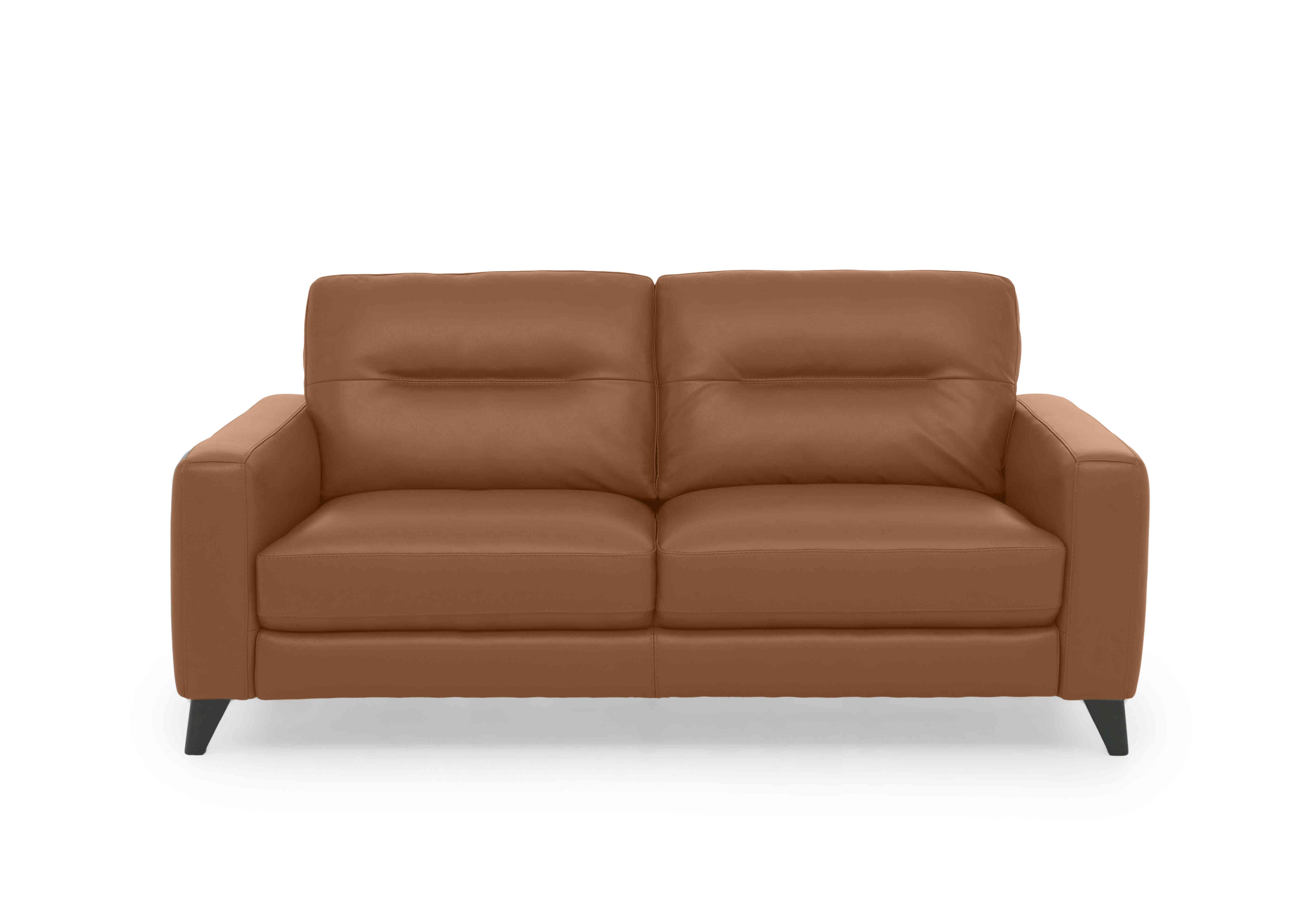 Jules 3 Seater Leather Sofa in Nc-334e Pecan Brown on Furniture Village