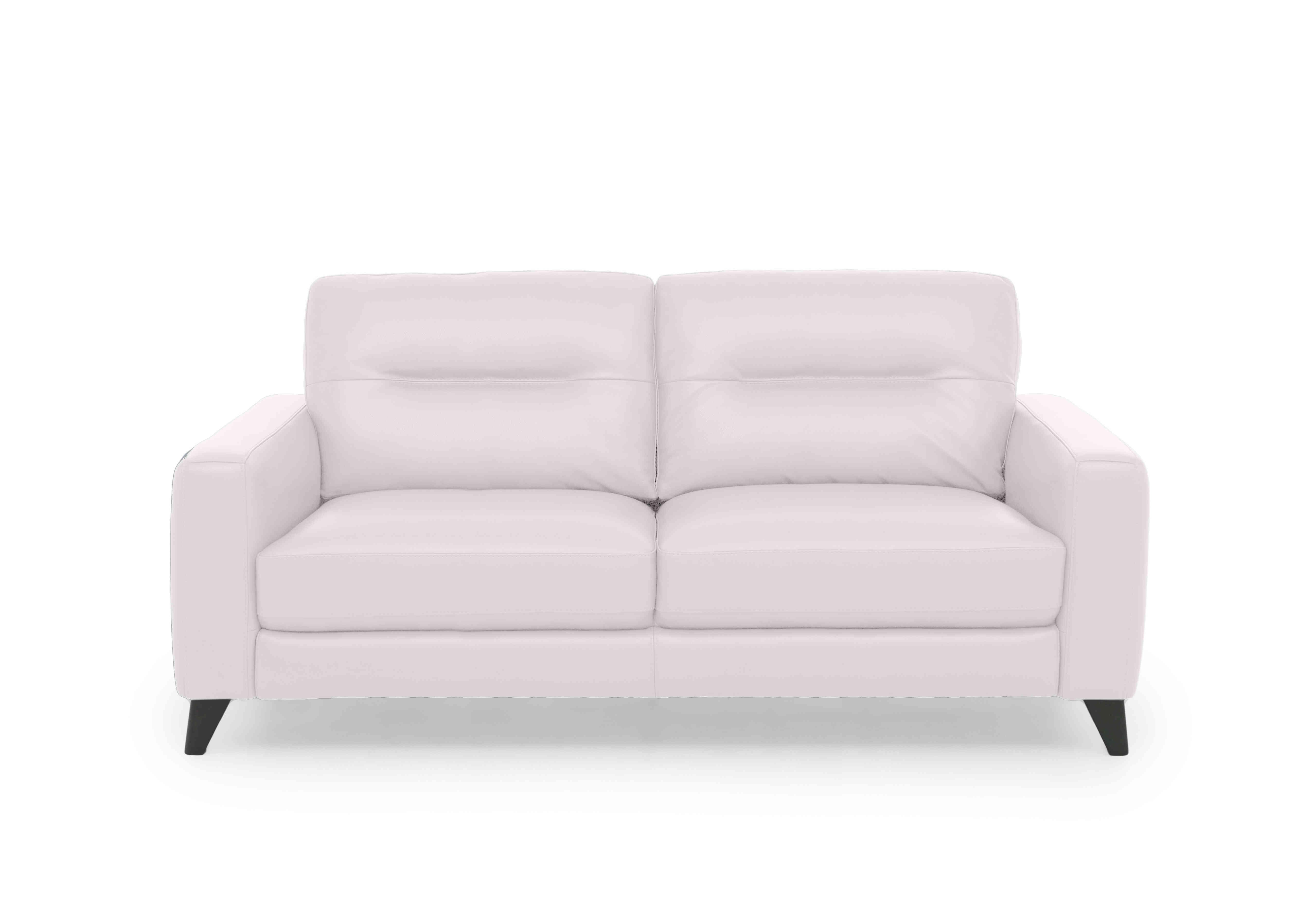 Jules 3 Seater Leather Sofa in Nc-744d Star White on Furniture Village