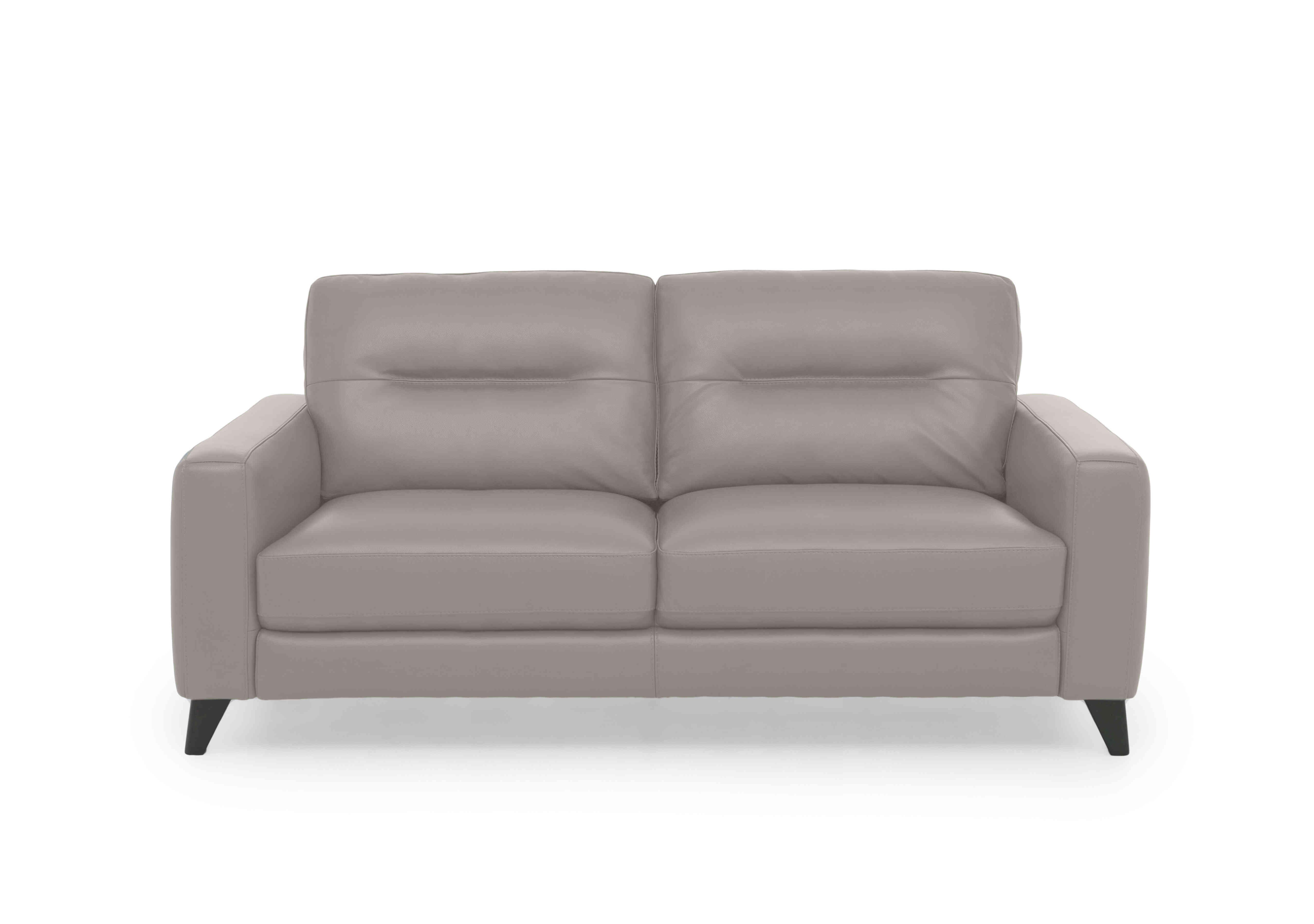 Jules 3 Seater Leather Sofa in Nc-946b Feather Grey on Furniture Village