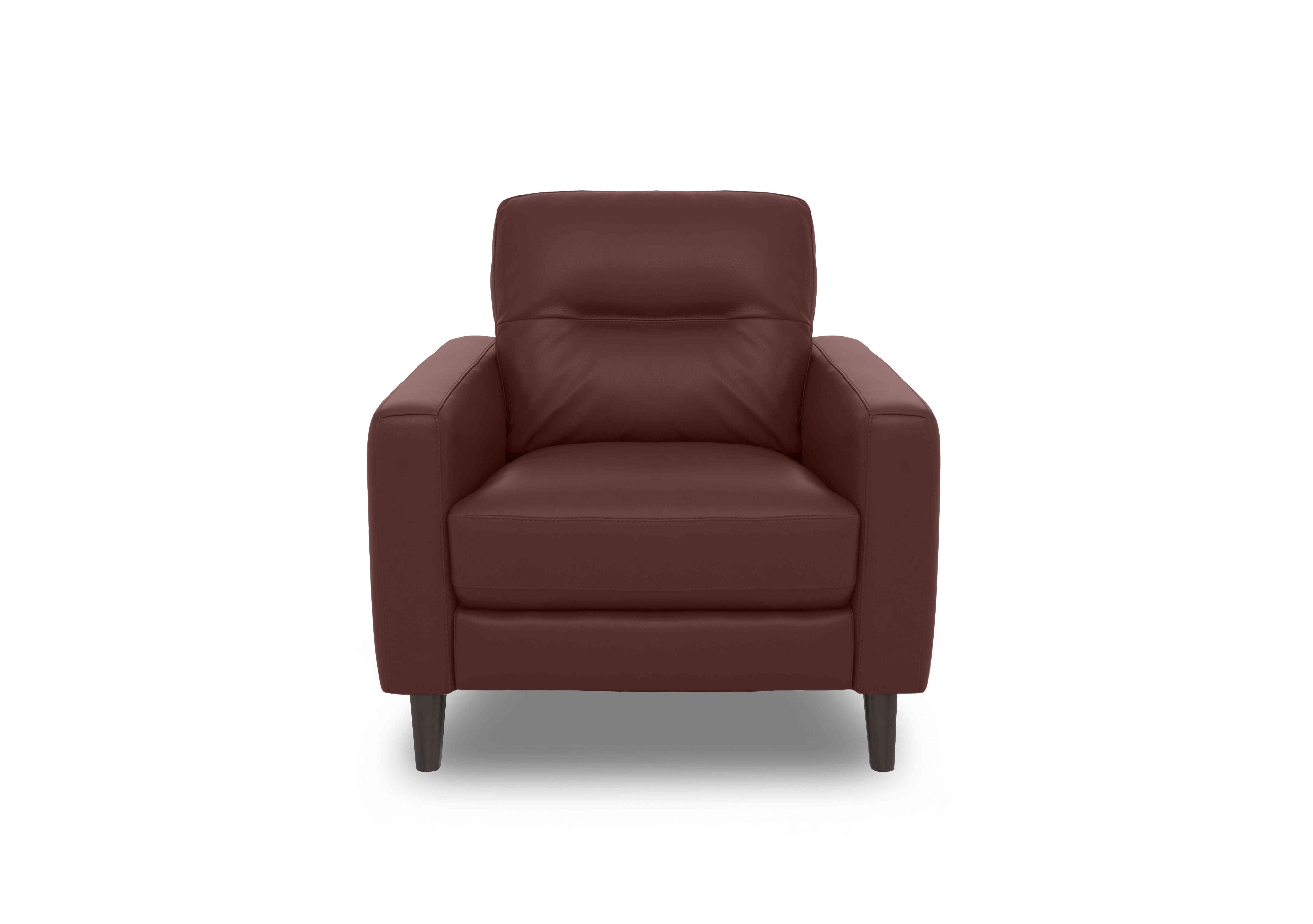 Jules Leather Chair in An-751b Burgundy on Furniture Village