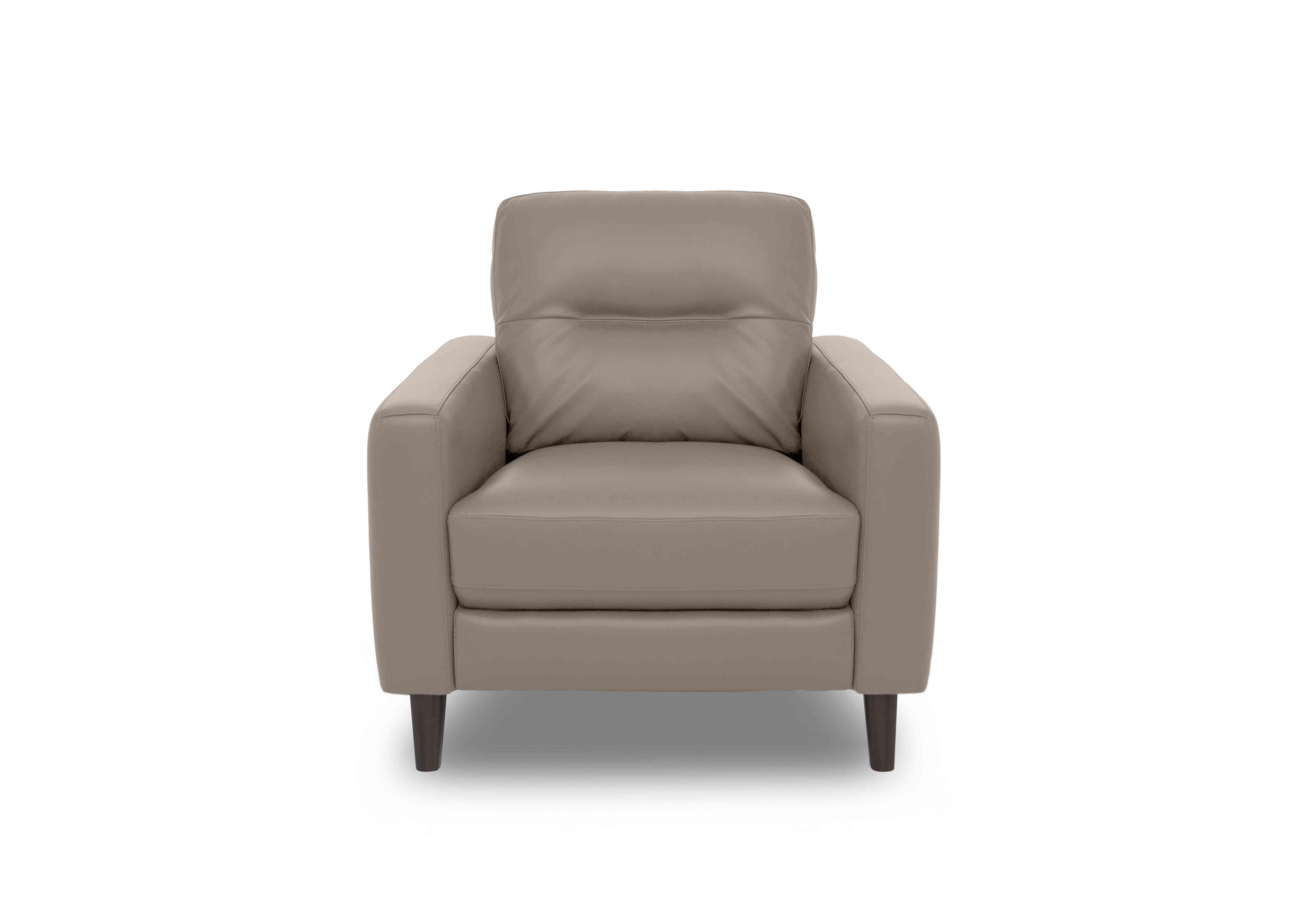 Jules Leather Chair in An-946b Silver Grey on Furniture Village