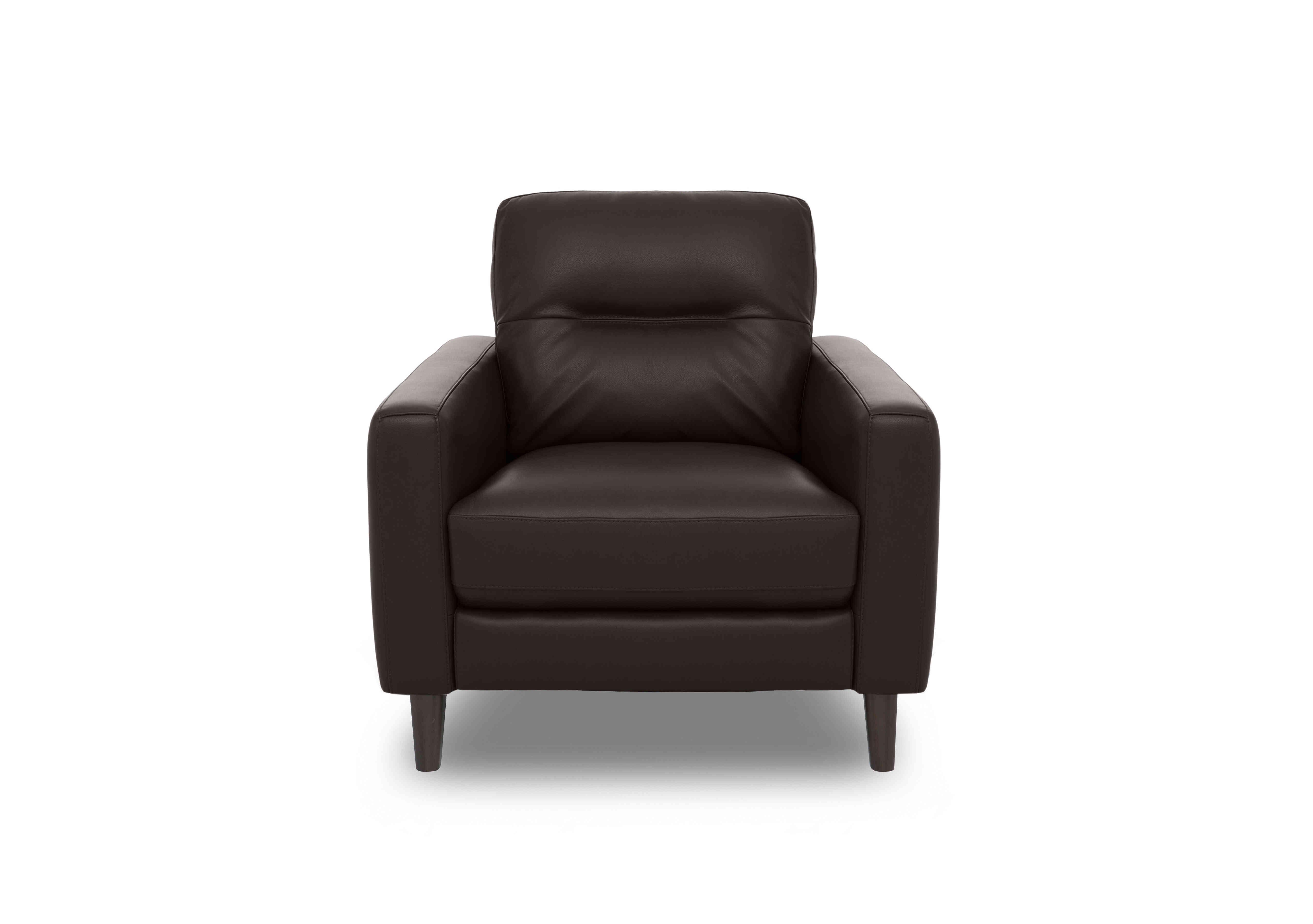 Jules Leather Chair in Bv-1748 Dark Chocolate on Furniture Village