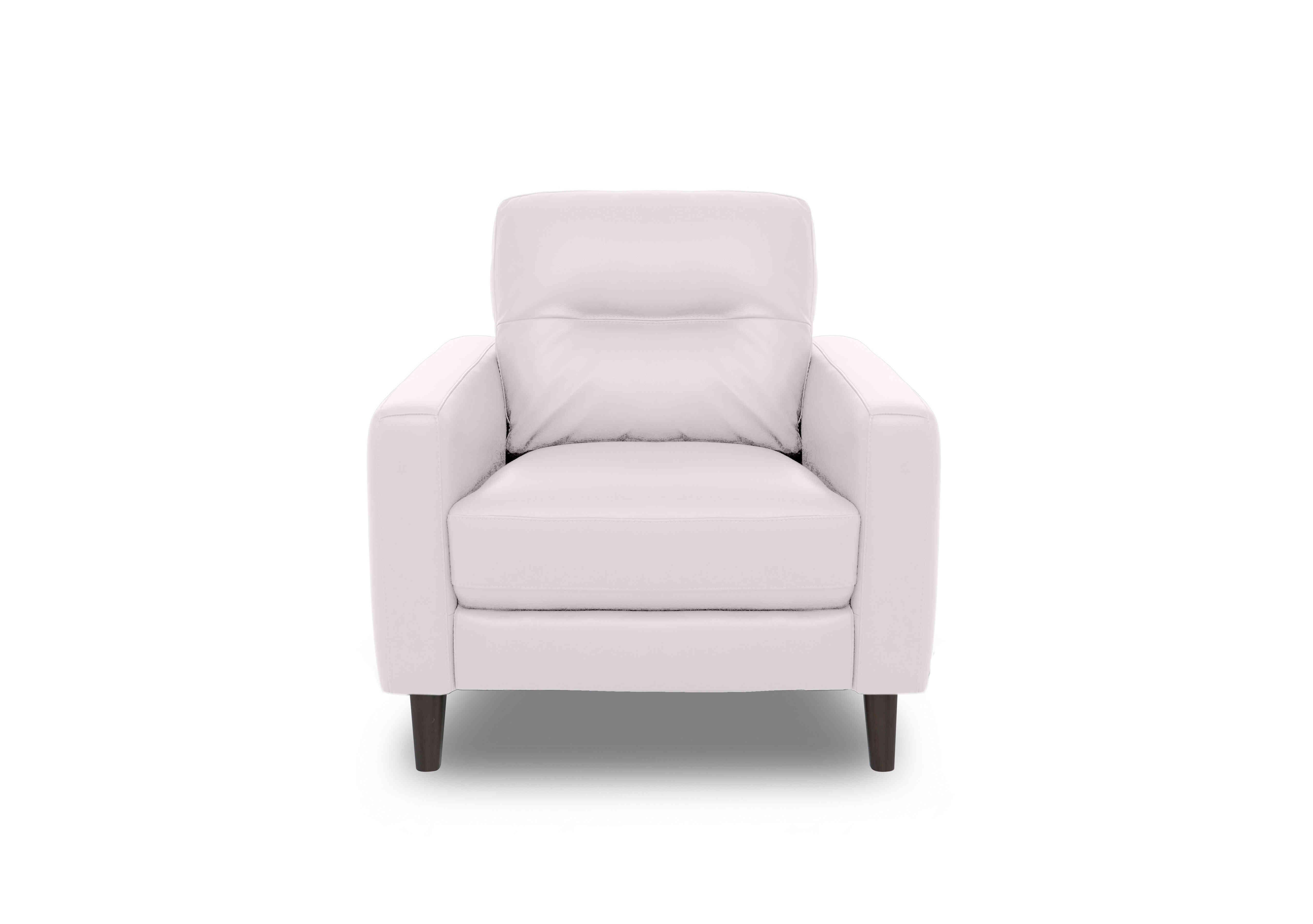 Jules Leather Chair in Bv-744d Star White on Furniture Village