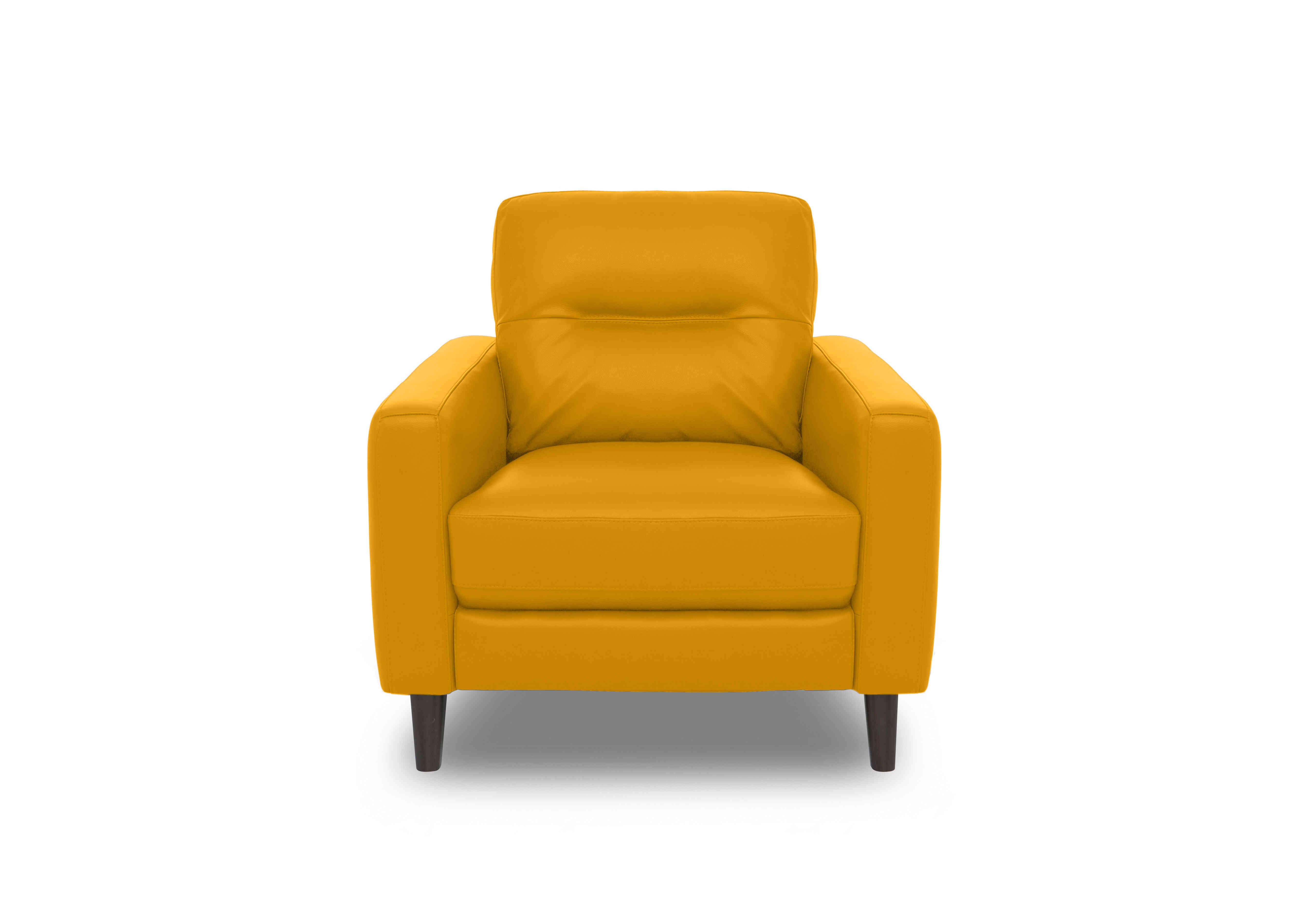 Jules Leather Chair in Nc-303e Sunflower on Furniture Village