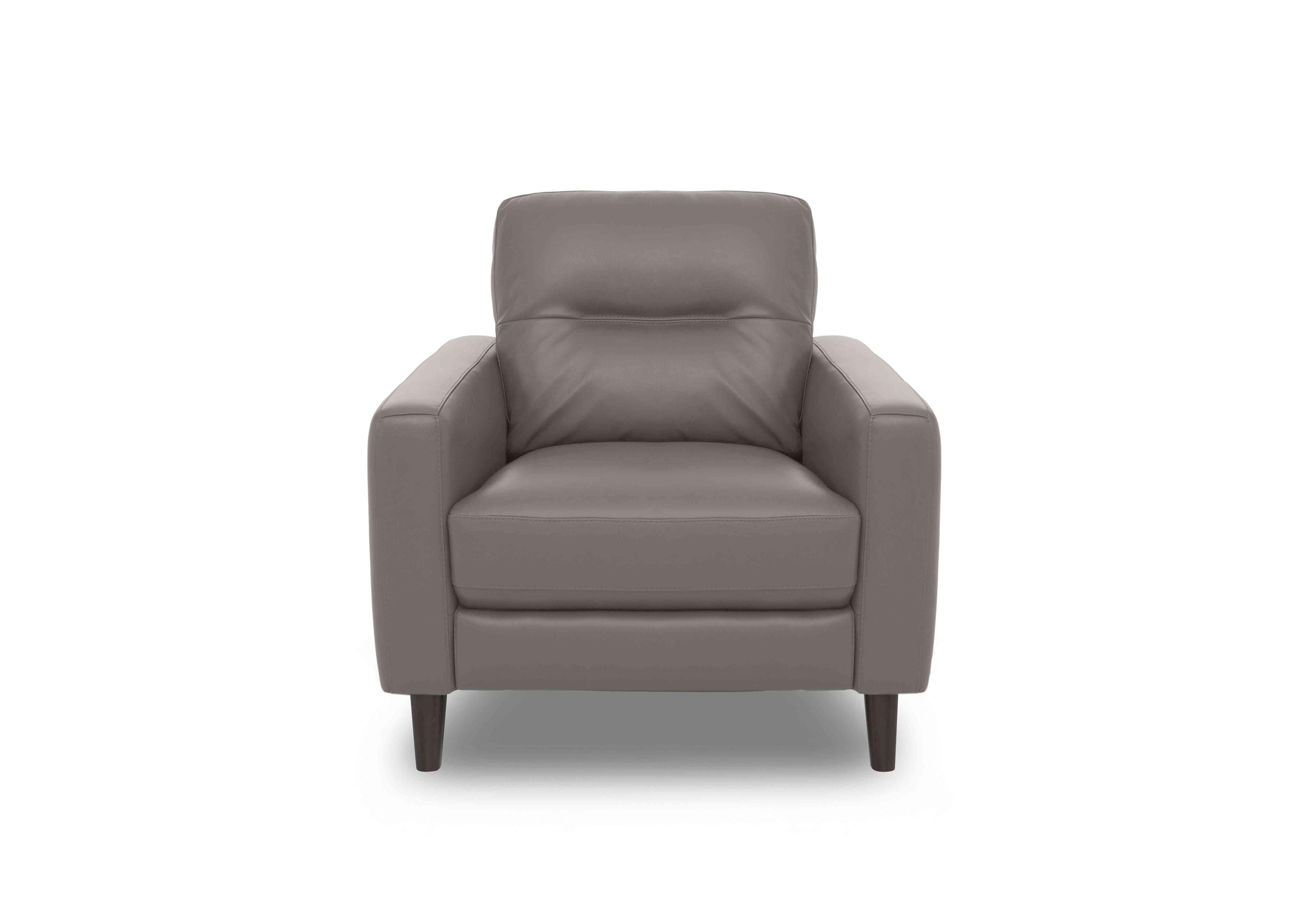 Jules Leather Chair in Nc-435e Sleet on Furniture Village