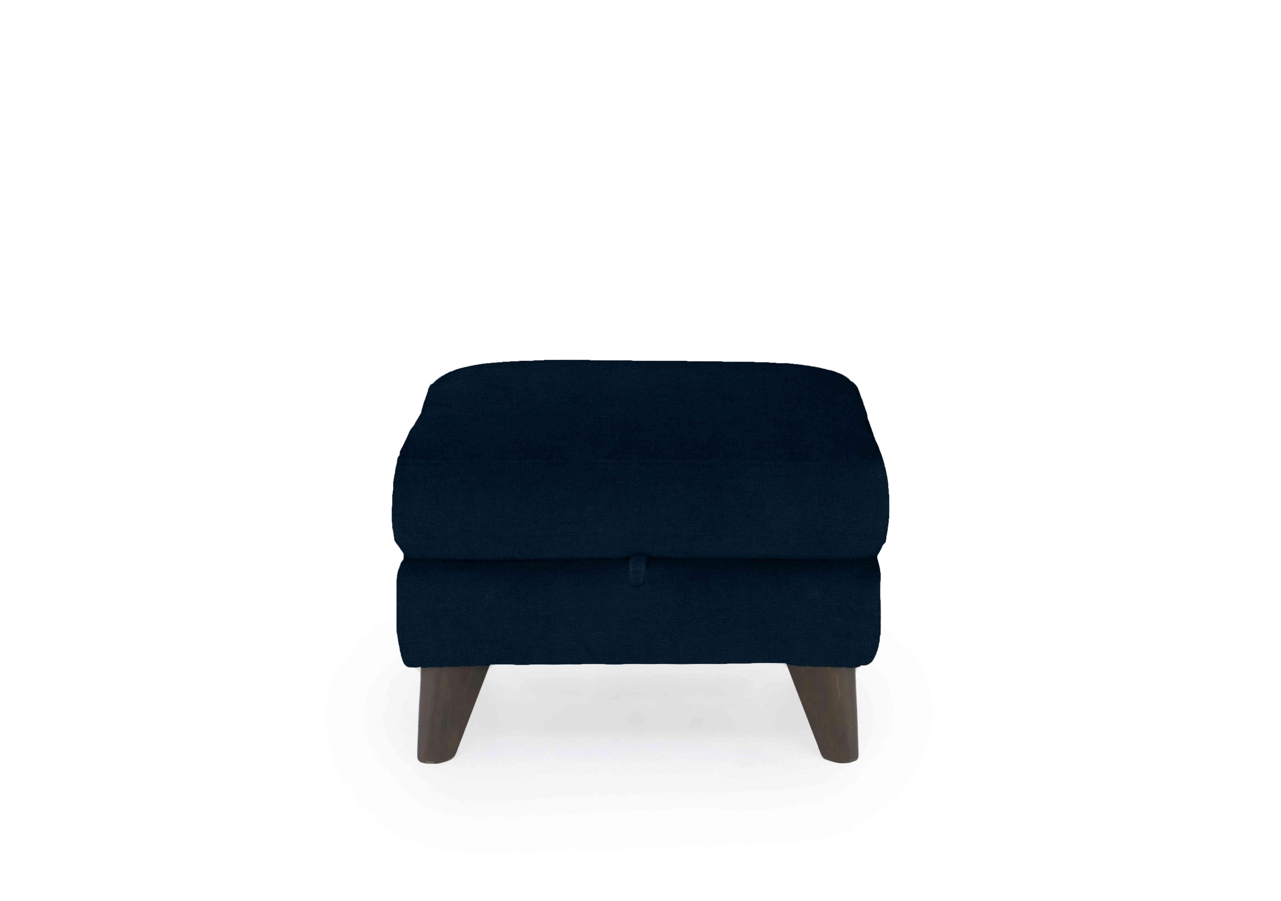 Jules Fabric Storage Stool in Fab-Coe-R304 Navy Blue on Furniture Village