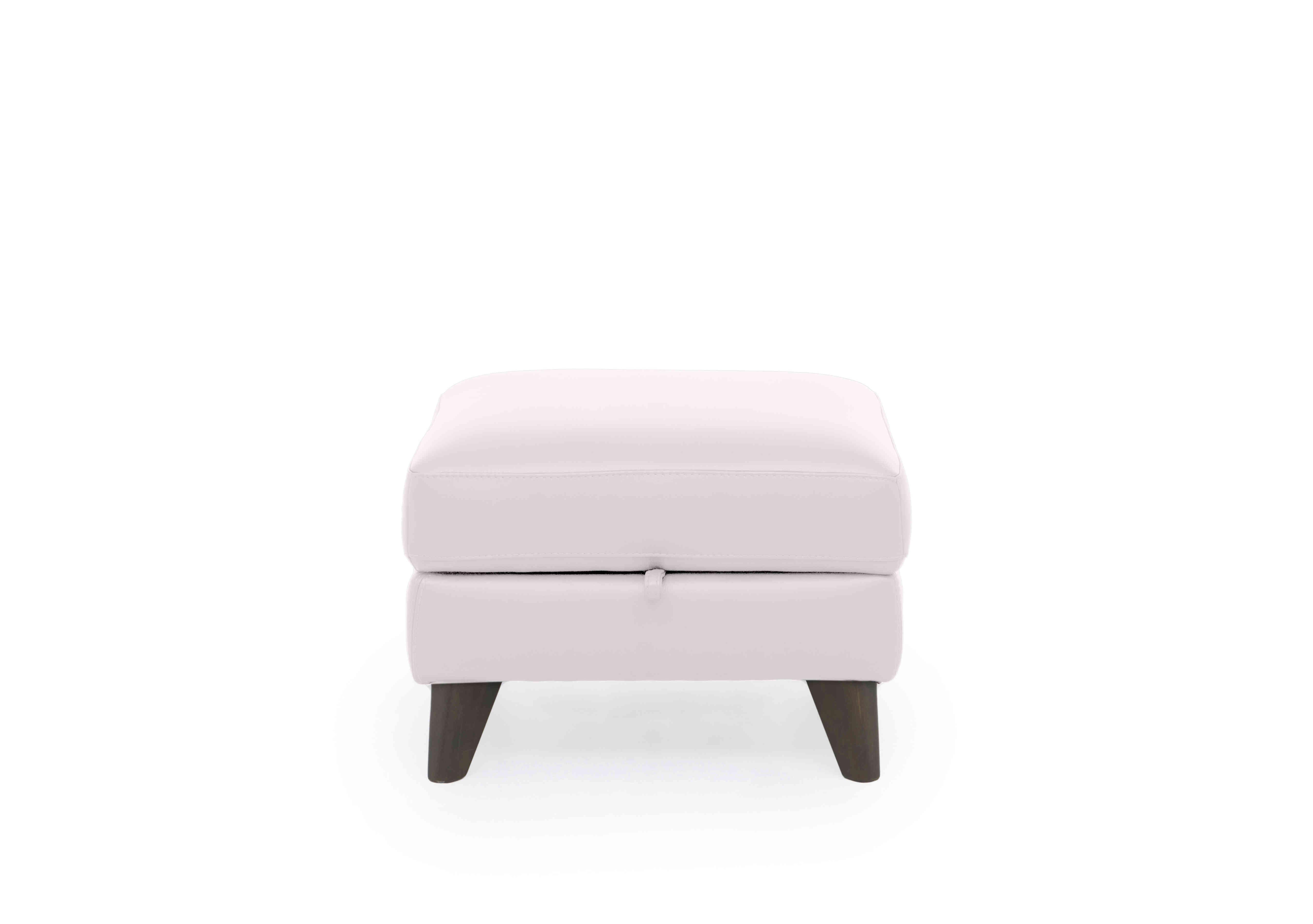 Jules Leather Storage Stool in Bv-744d Star White on Furniture Village