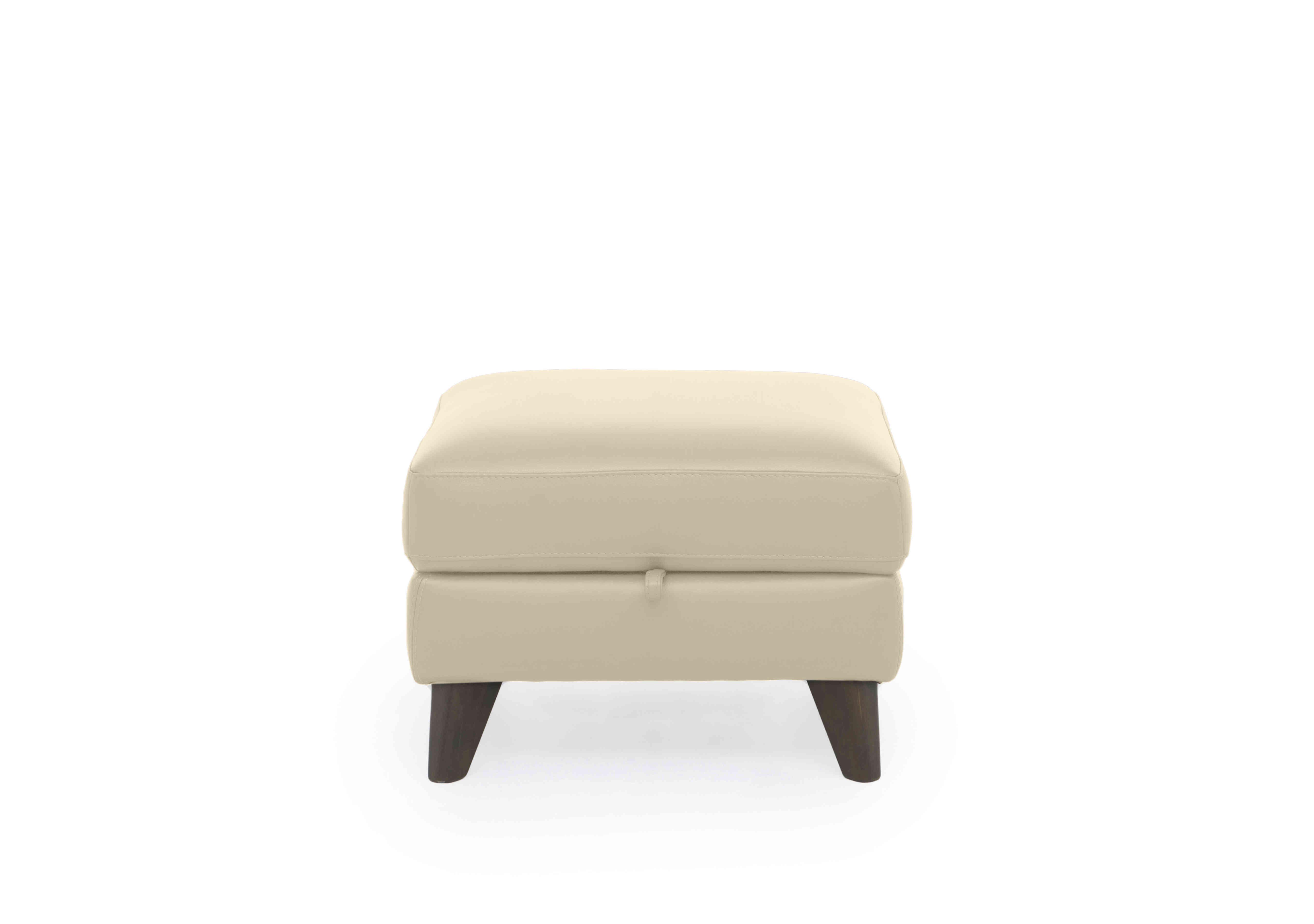 Jules Leather Storage Stool in Bv-862c Bisque on Furniture Village