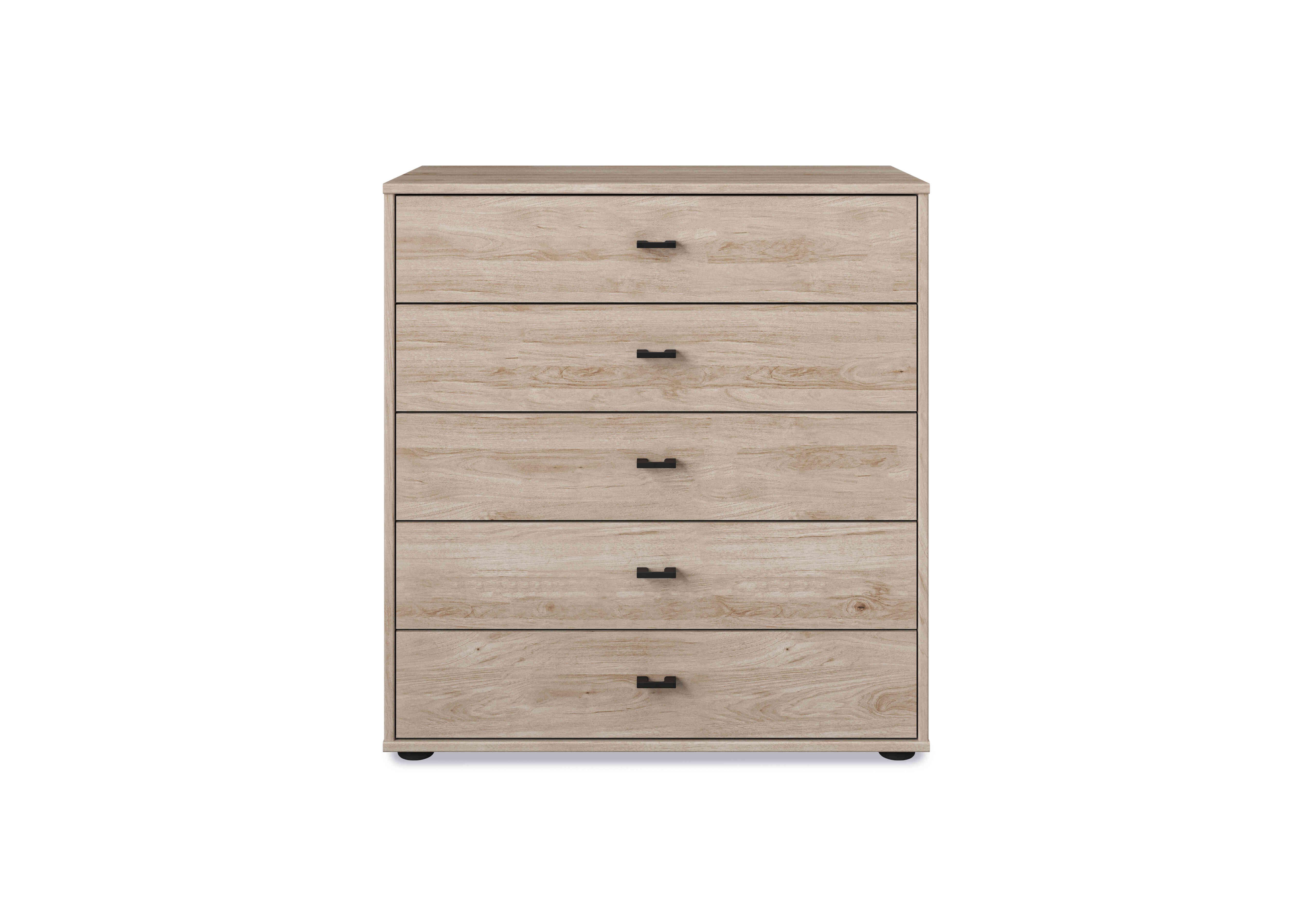 Dallas 80cm 5 Drawer Chest in Holm Oak on Furniture Village