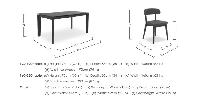 Lord Extending Dining Table and 6 Siren Dining Chairs Connubia Furniture Village