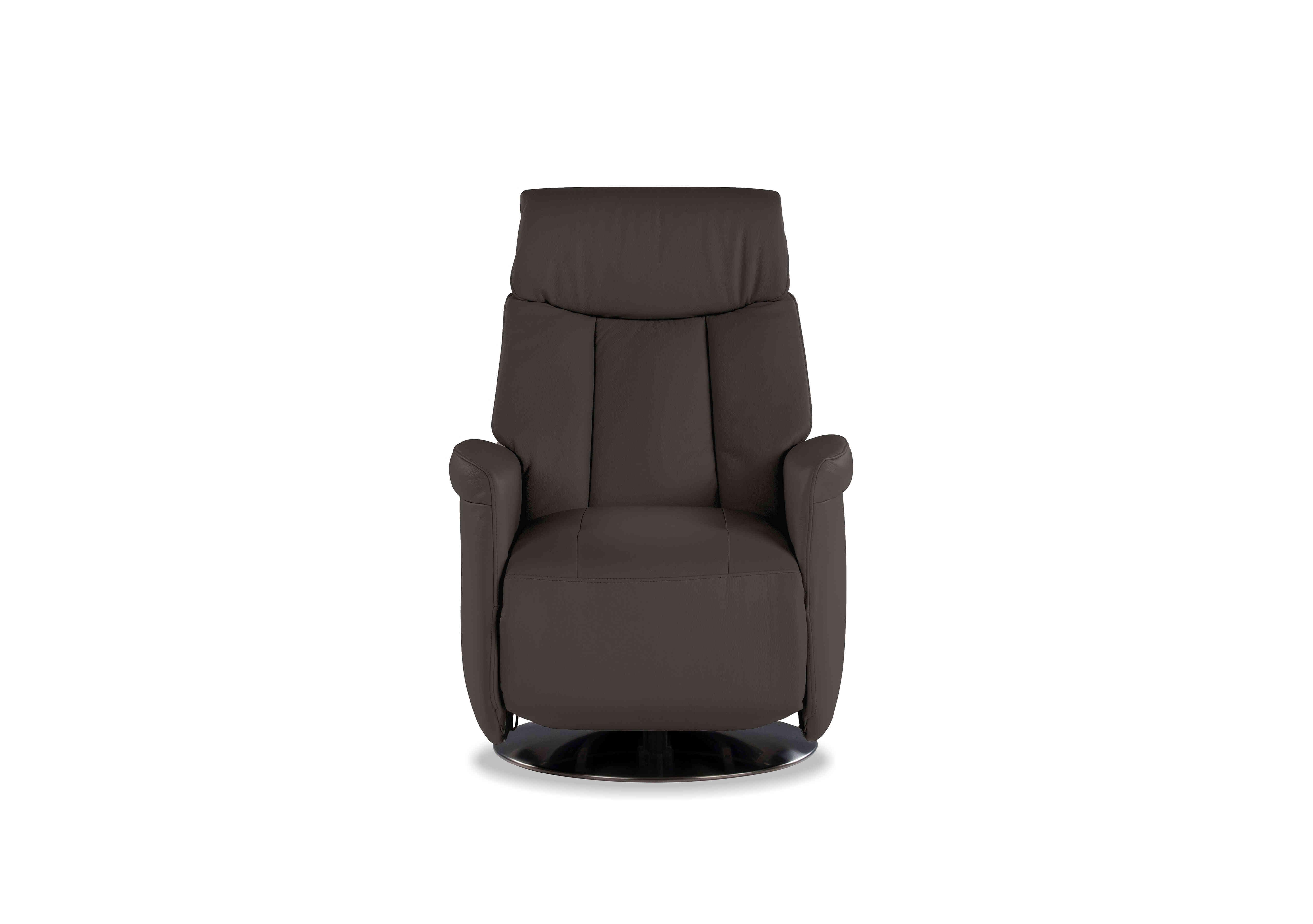Tricolour Carlo Leather Swivel Power Recliner Chair in Torello 327 Grigio Scuro An Ft on Furniture Village