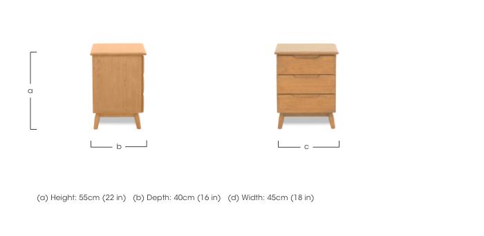 Stockholm 3 Drawer Bedside Cabinet in  on Furniture Village