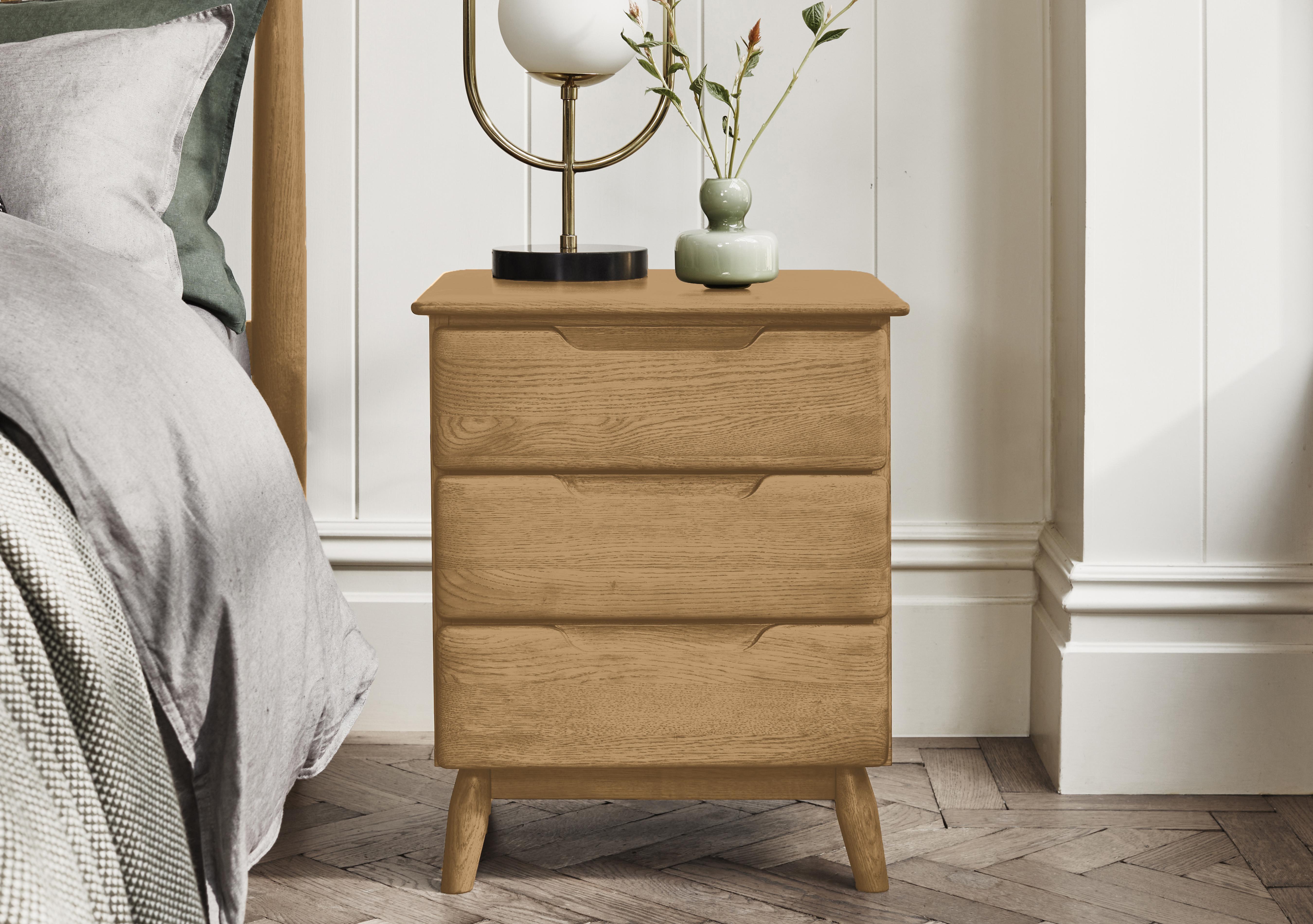 Stockholm 3 Drawer Bedside Cabinet in  on Furniture Village