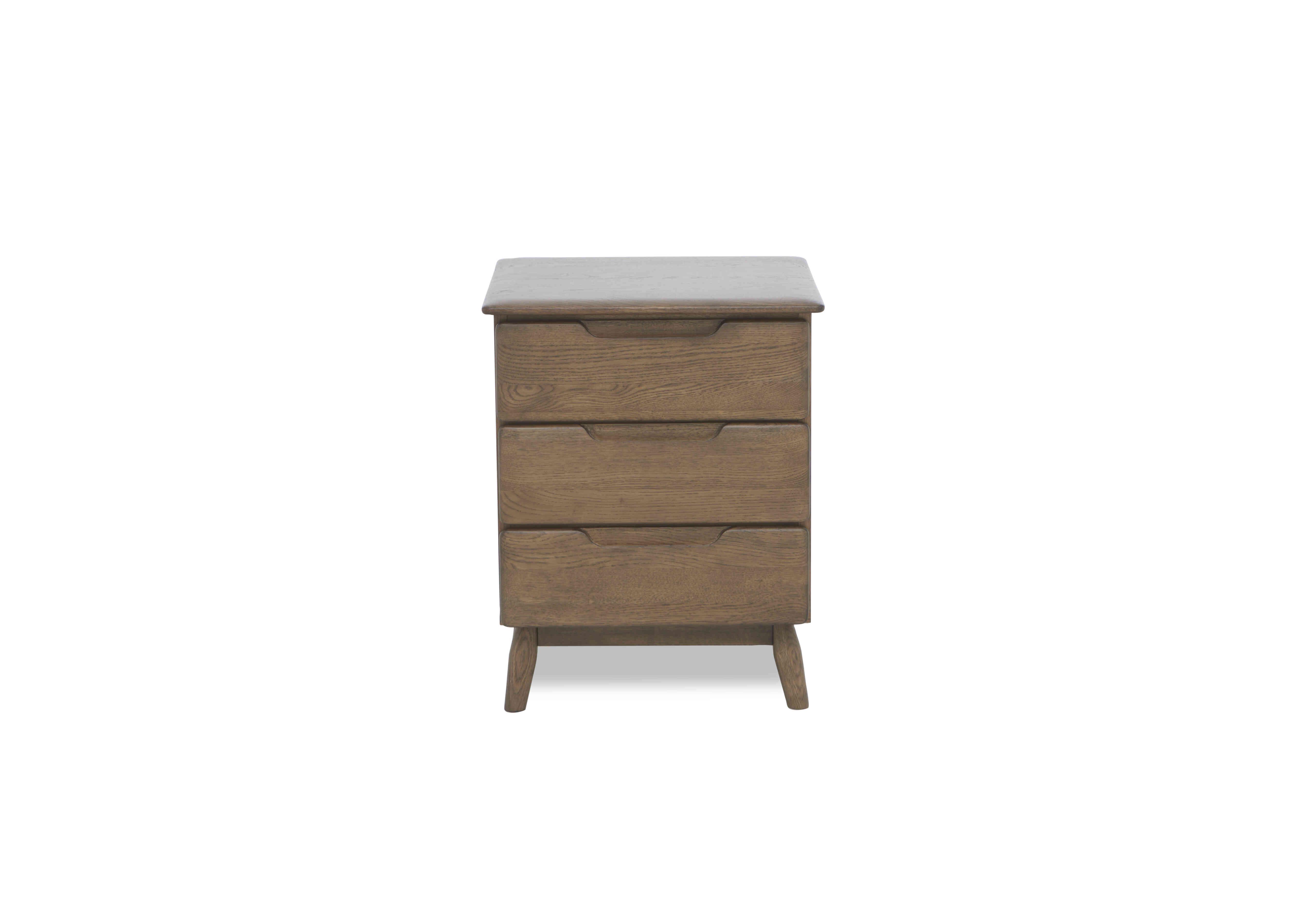 Stockholm 3 Drawer Bedside Cabinet in Dark Oak on Furniture Village