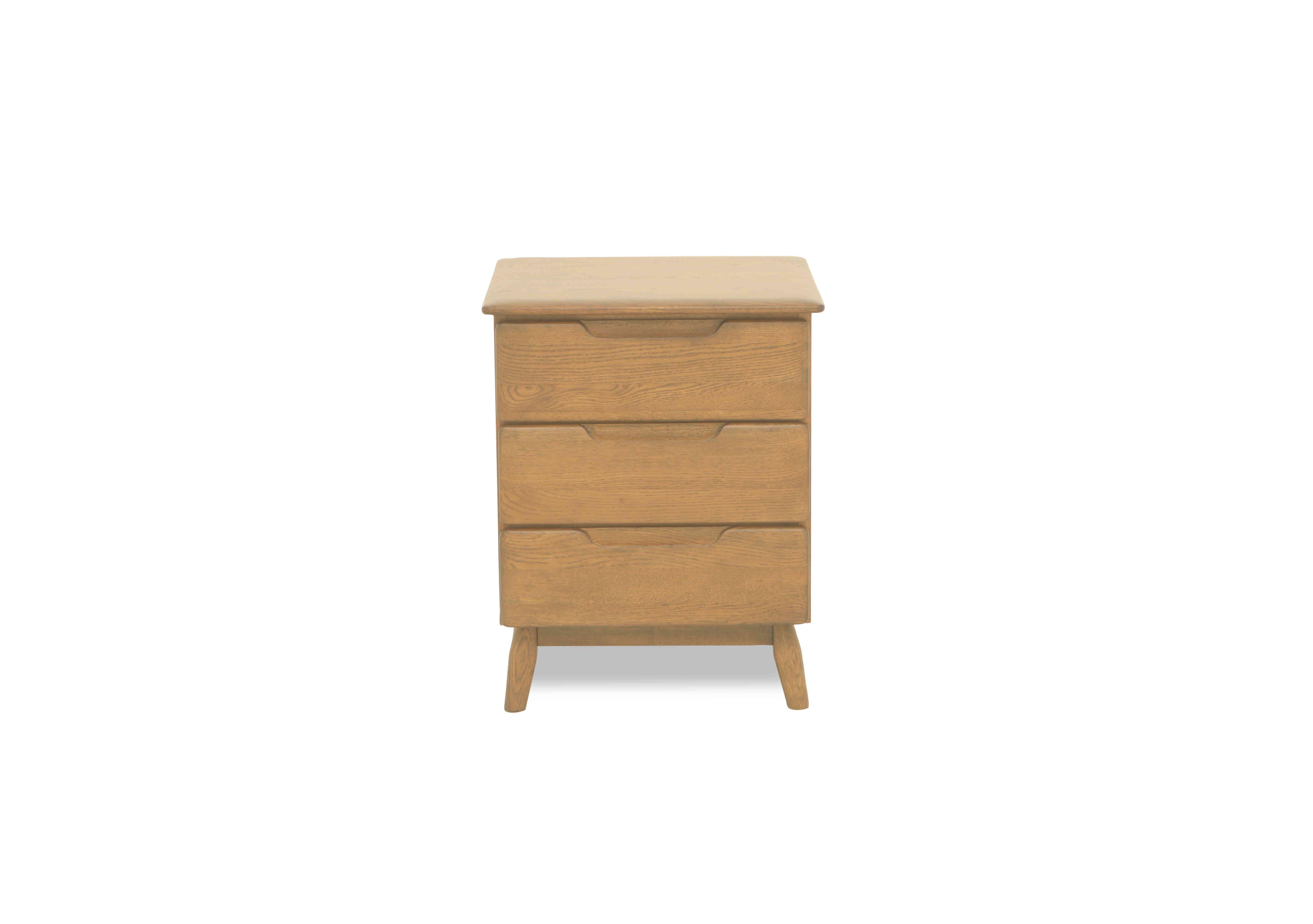 Stockholm 3 Drawer Bedside Cabinet in Light Oak on Furniture Village