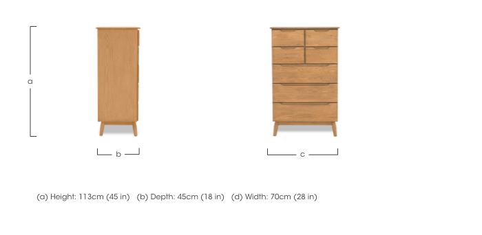 Stockholm 3+4 Drawer Tall Chest in  on Furniture Village
