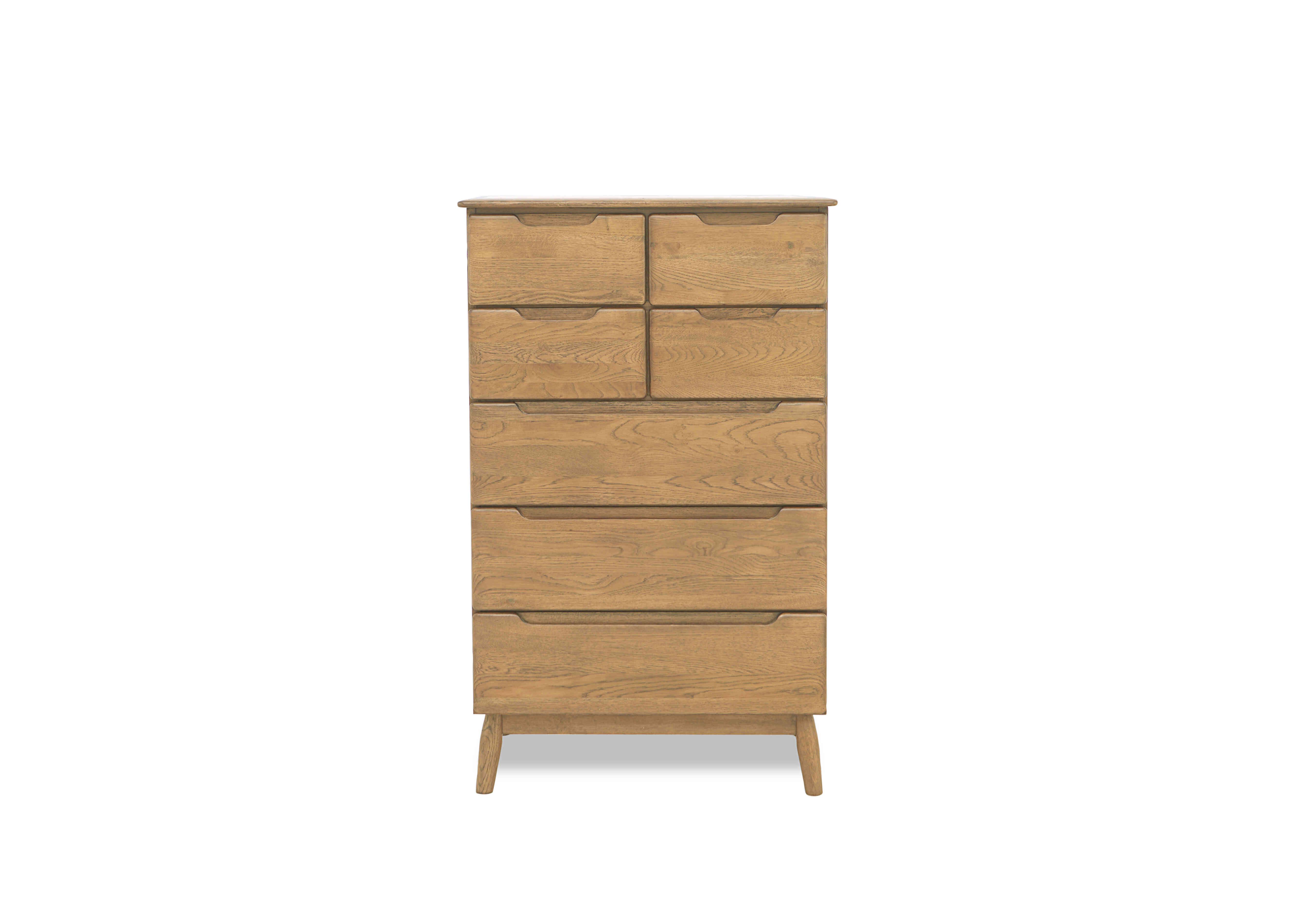 Stockholm 3+4 Drawer Tall Chest in Light Oak on Furniture Village