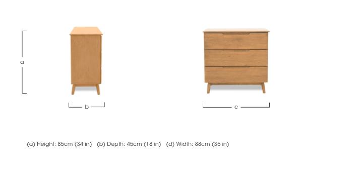 Stockholm 3 Drawer Chest in  on Furniture Village