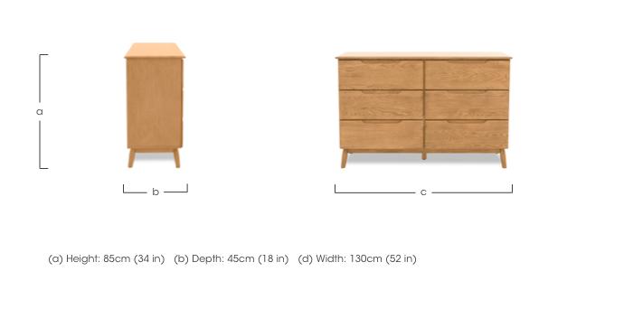 Stockholm 6 Drawer Wide Chest in  on Furniture Village