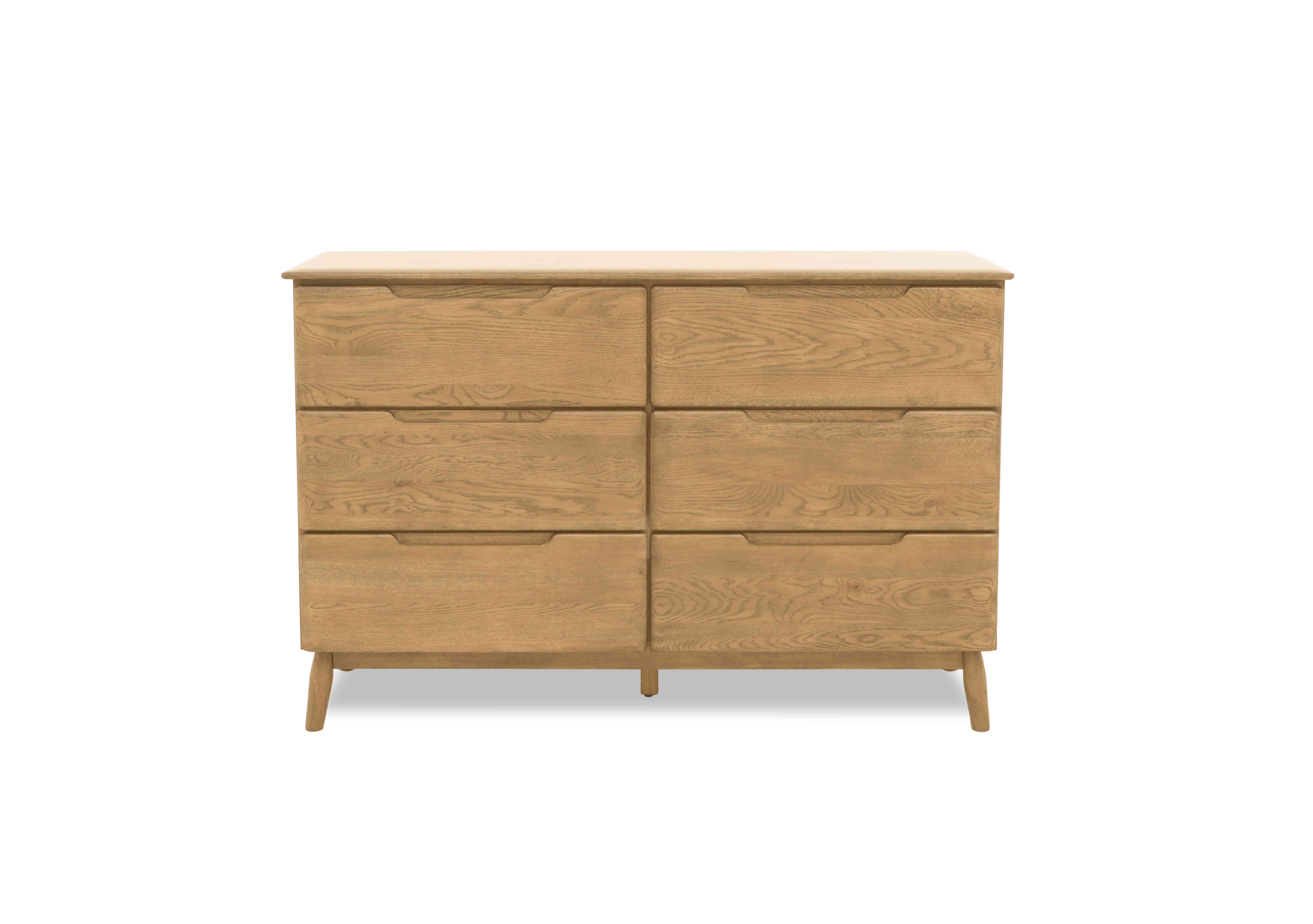 Stockholm 6 Drawer Wide Chest in Light Oak on Furniture Village