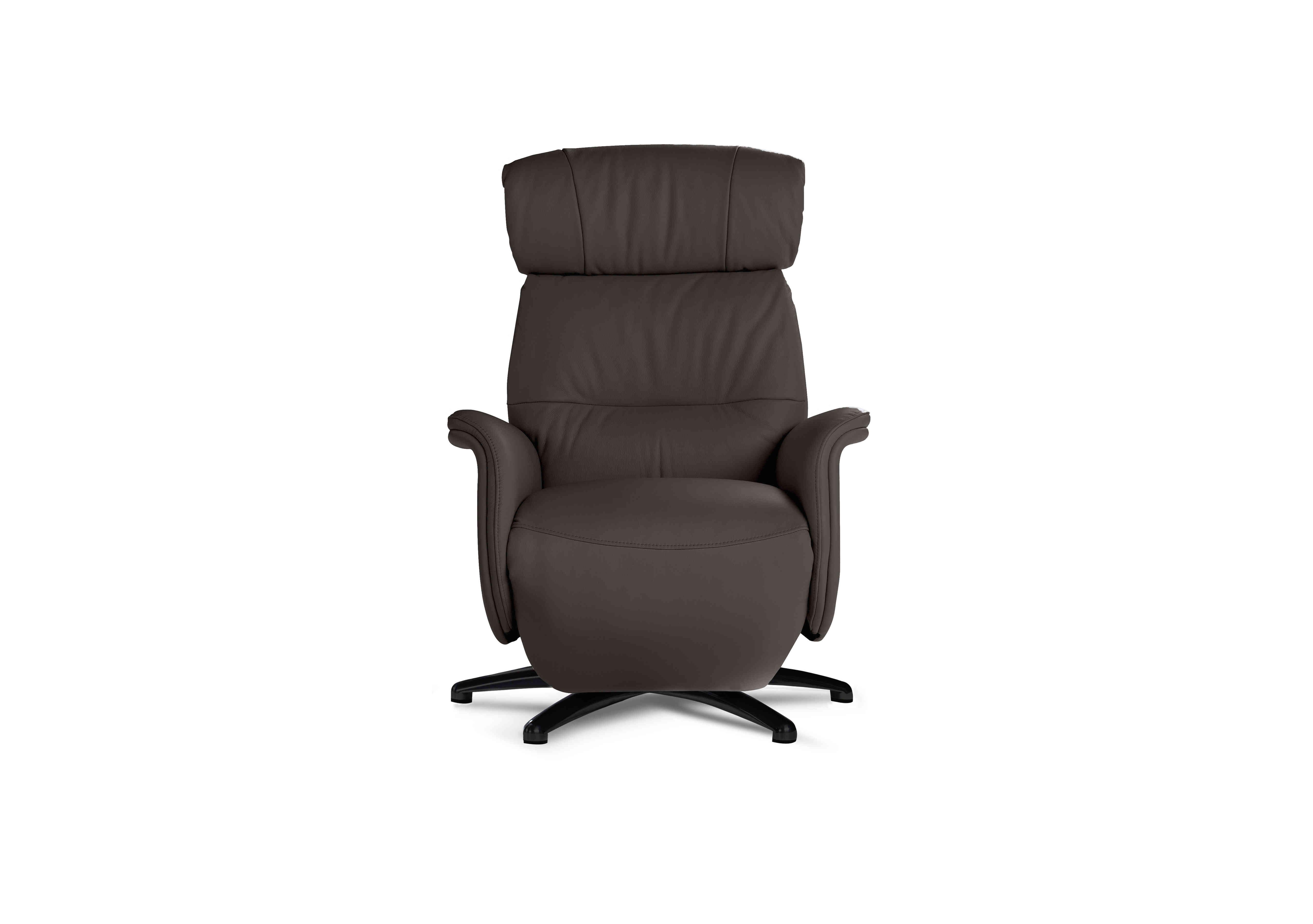 Tricolour Vincenzo Leather Swivel Power Recliner Chair in Torello 327 Grigio Scuro An Ft on Furniture Village
