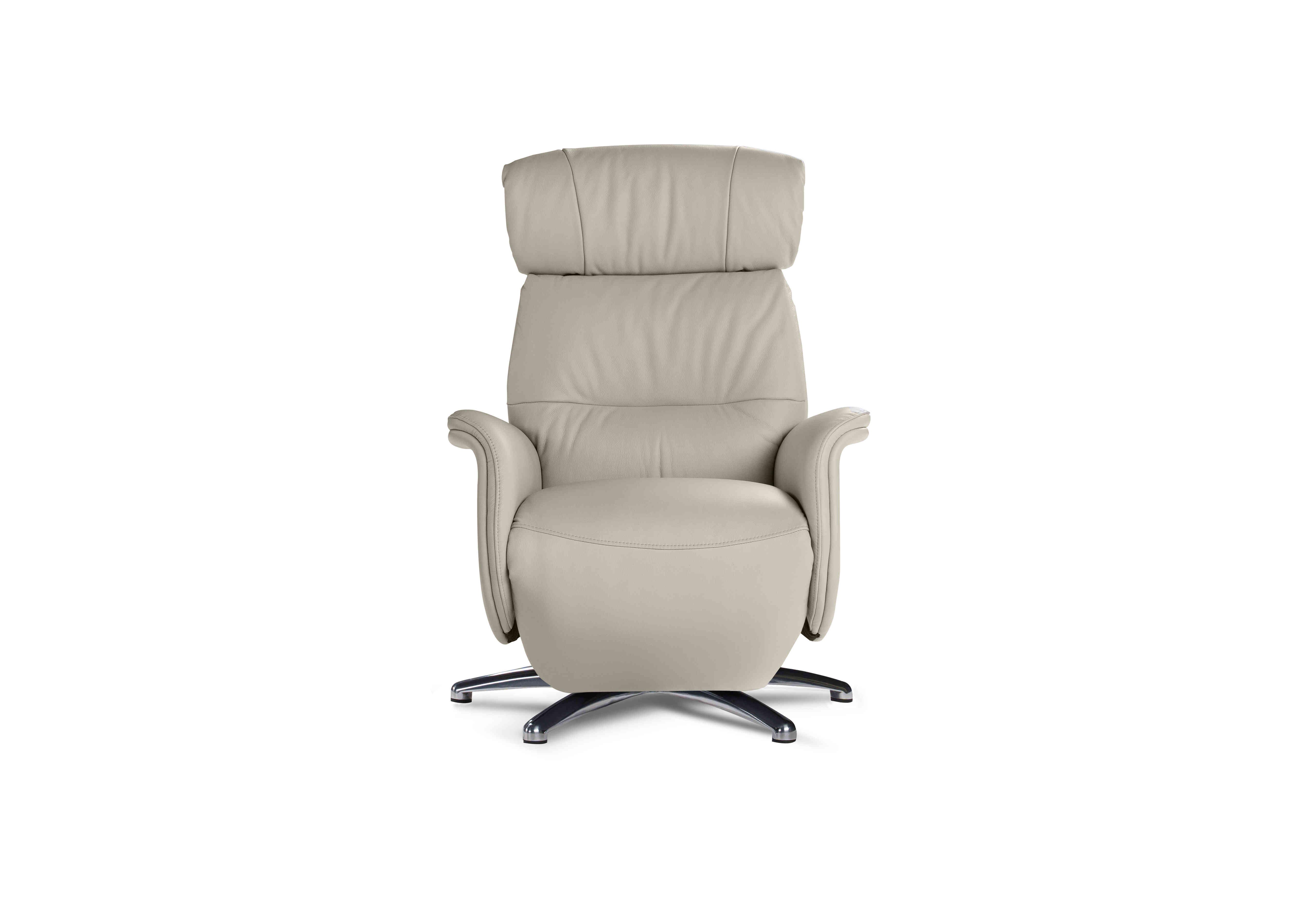Tricolour Vincenzo Leather Swivel Power Recliner Chair in Torello 371 Ice Sa Ft on Furniture Village