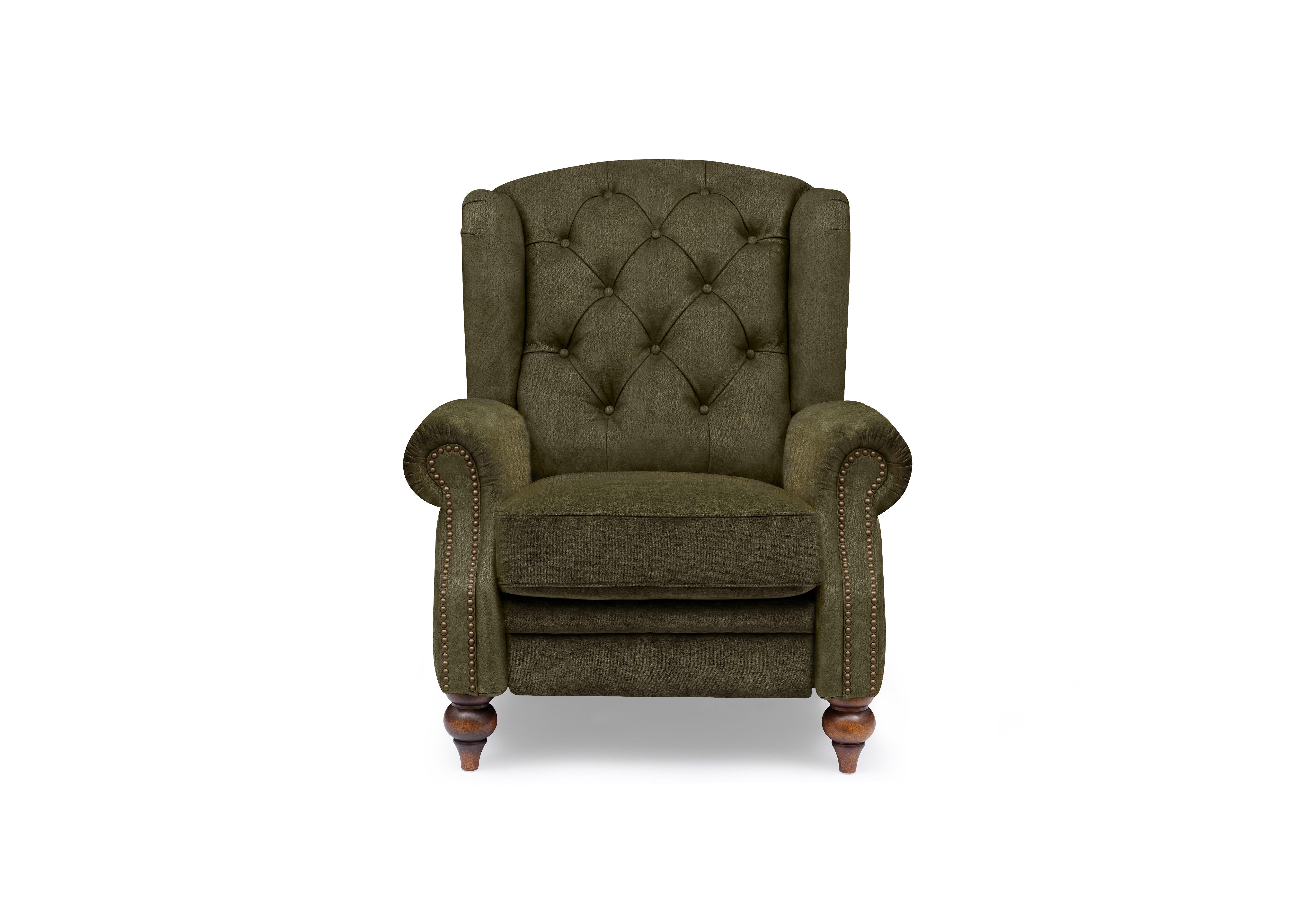 Shackleton Fabric Power Recliner Wing Chair in X3y1-W018 Pine on Furniture Village
