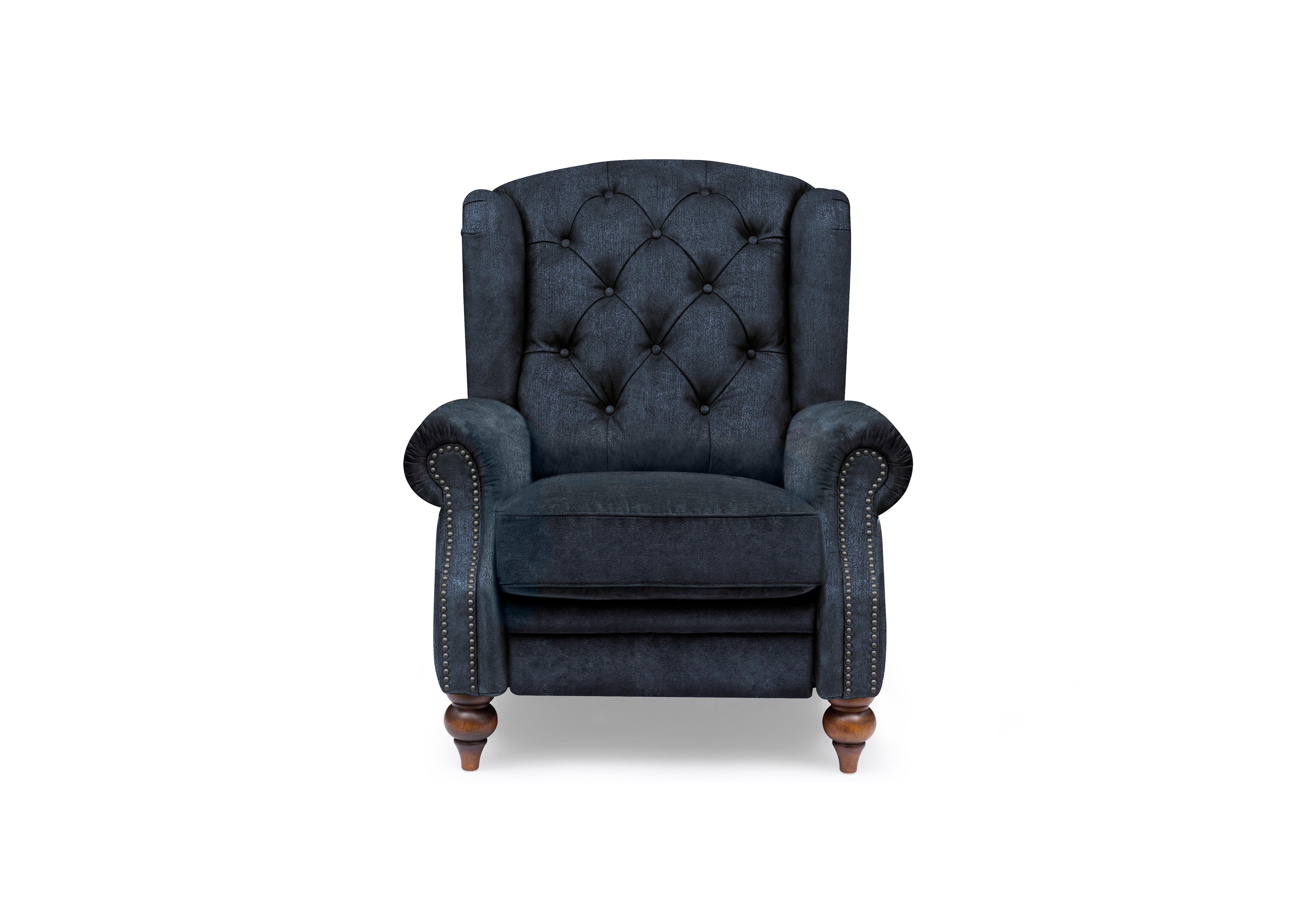 Shackleton Fabric Power Recliner Wing Chair in X3y2-W024 Midnight on Furniture Village