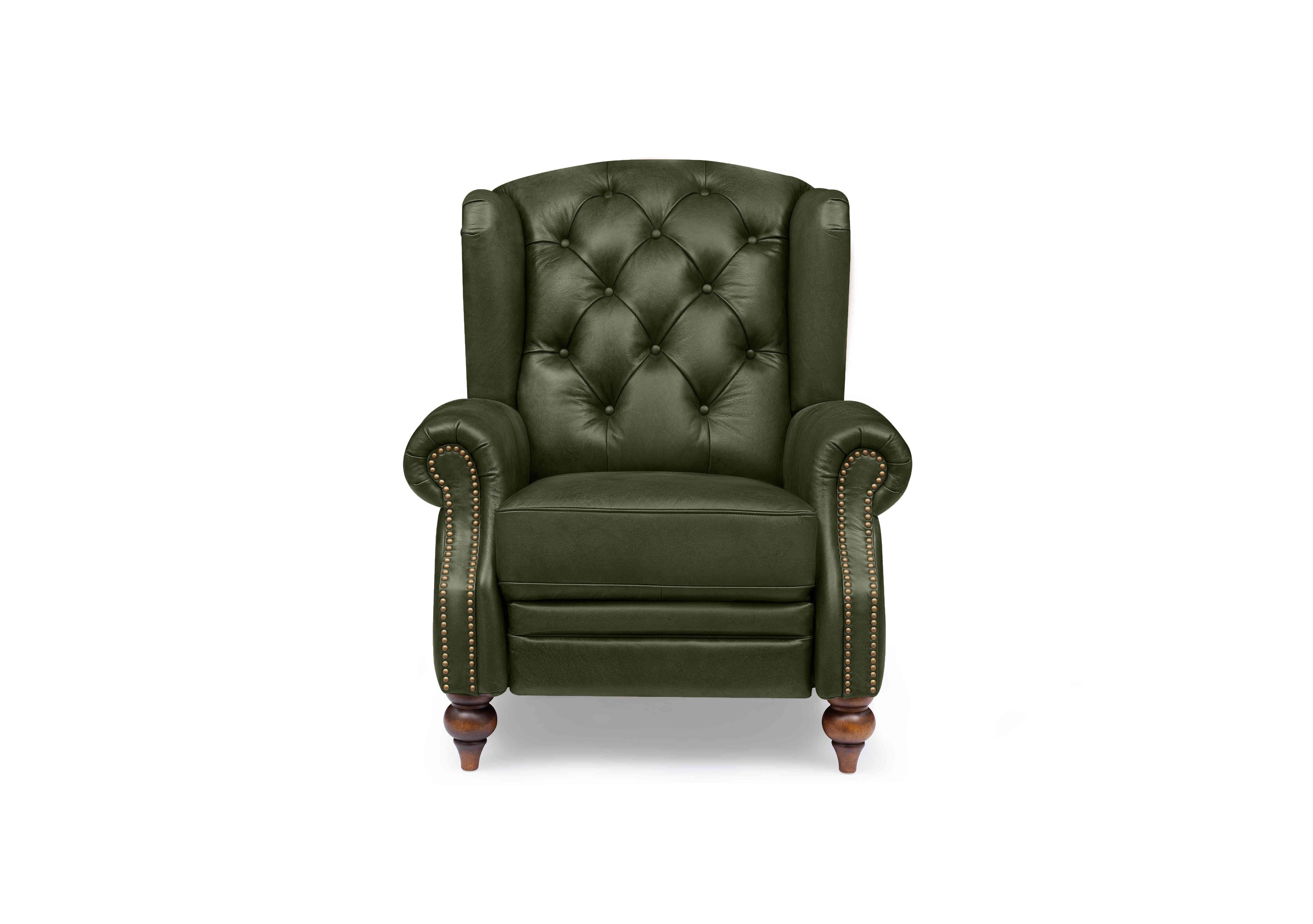 Shackleton Leather Power Recliner Wing Chair in X3y1-1965ls Emerald on Furniture Village