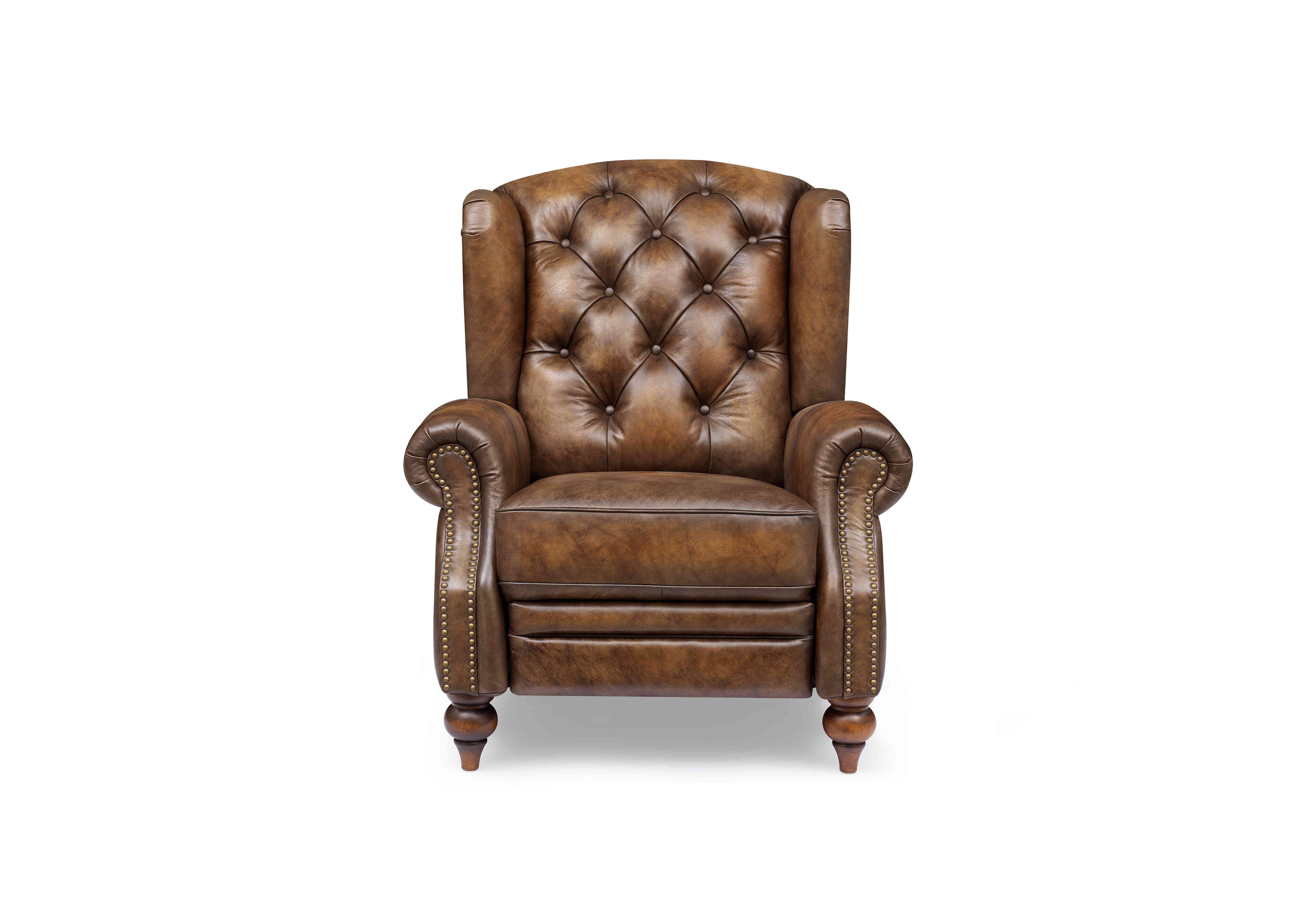 Shackleton Leather Power Recliner Wing Chair in X3y1-1981ls Saddle on Furniture Village