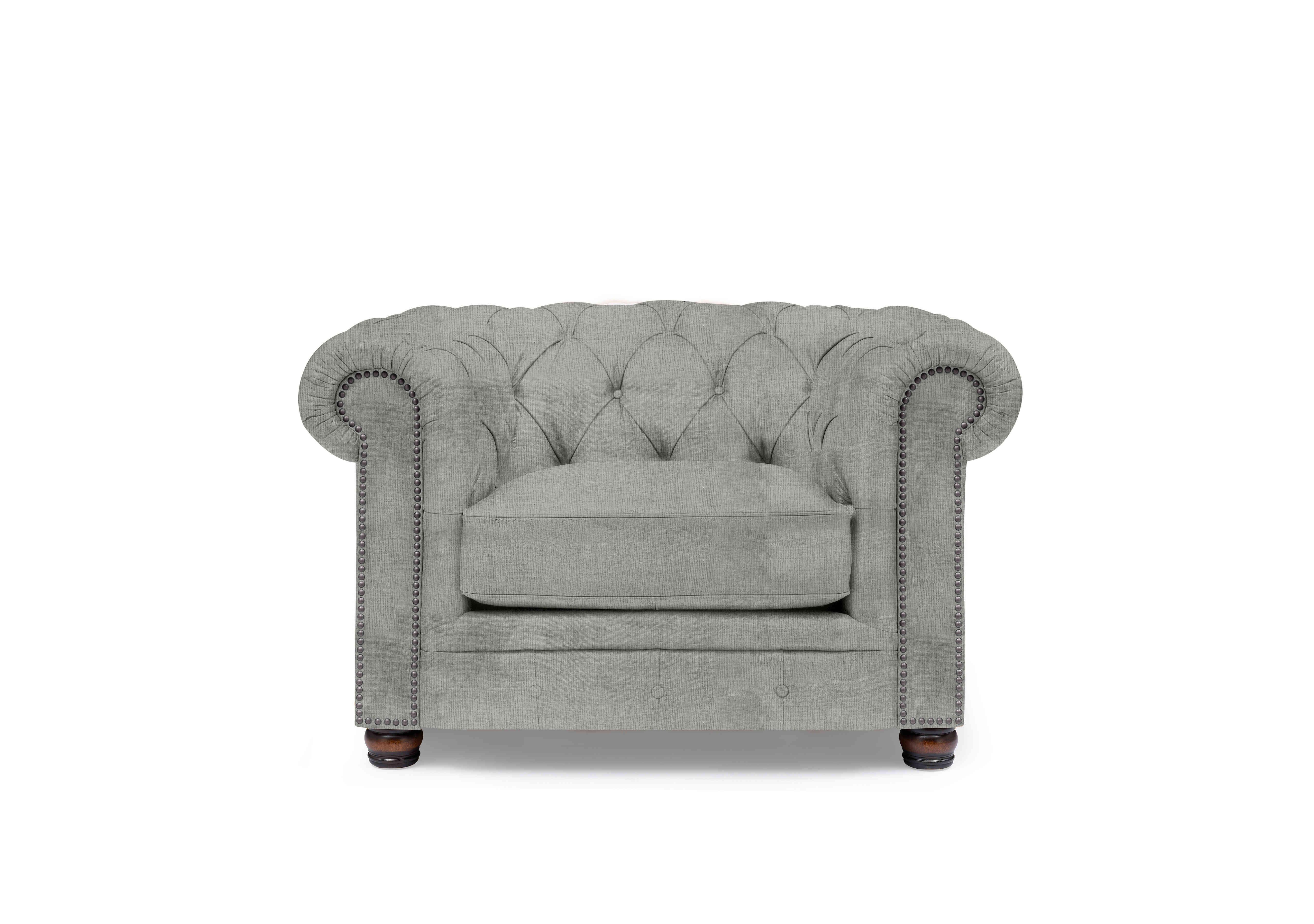 Shackleton Fabric Chesterfield Chair with USB-C in X1-A622 Doves Tale on Furniture Village