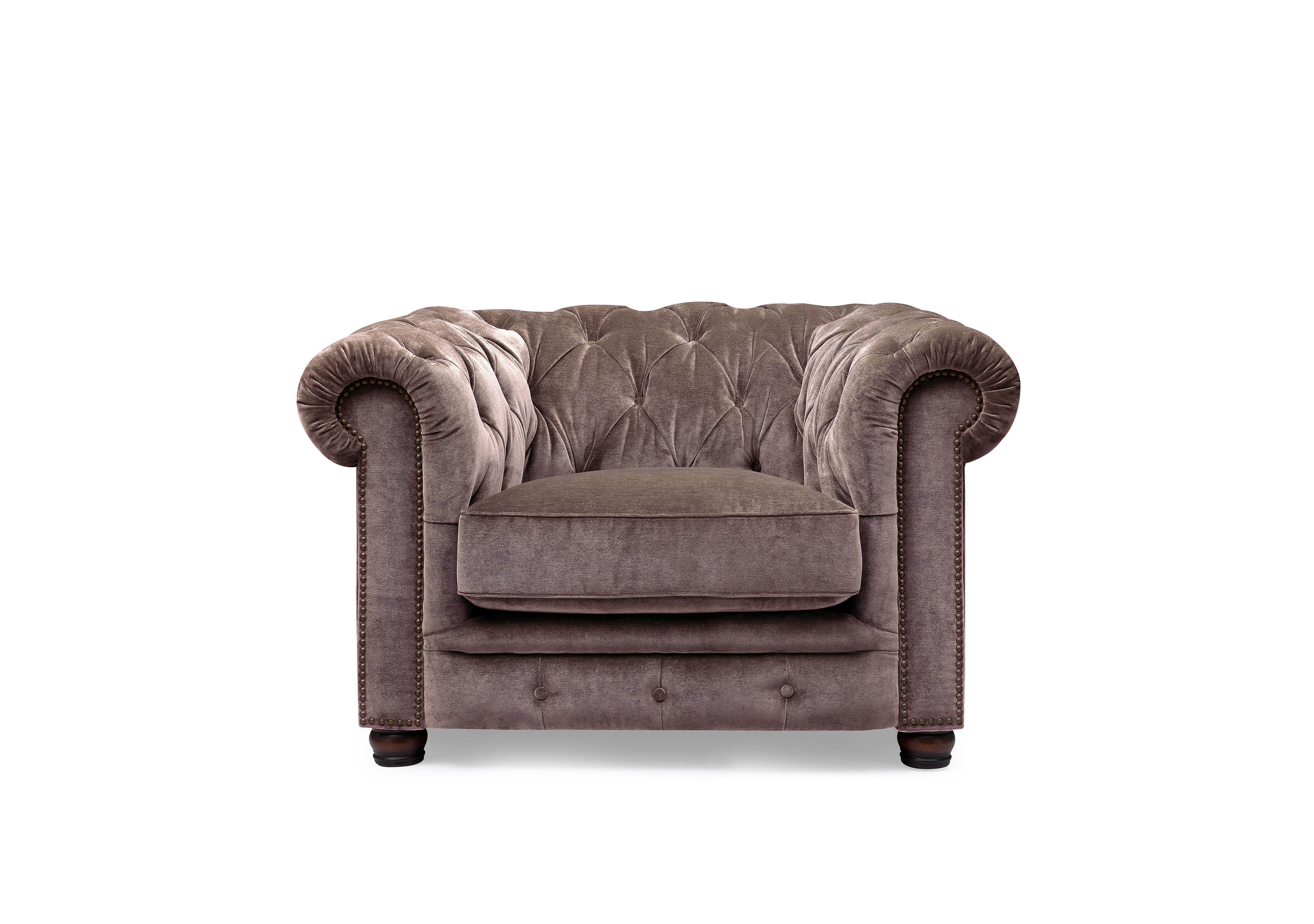 Shackleton Fabric Chesterfield Chair with USB-C in X3y1-W023 Antler on Furniture Village