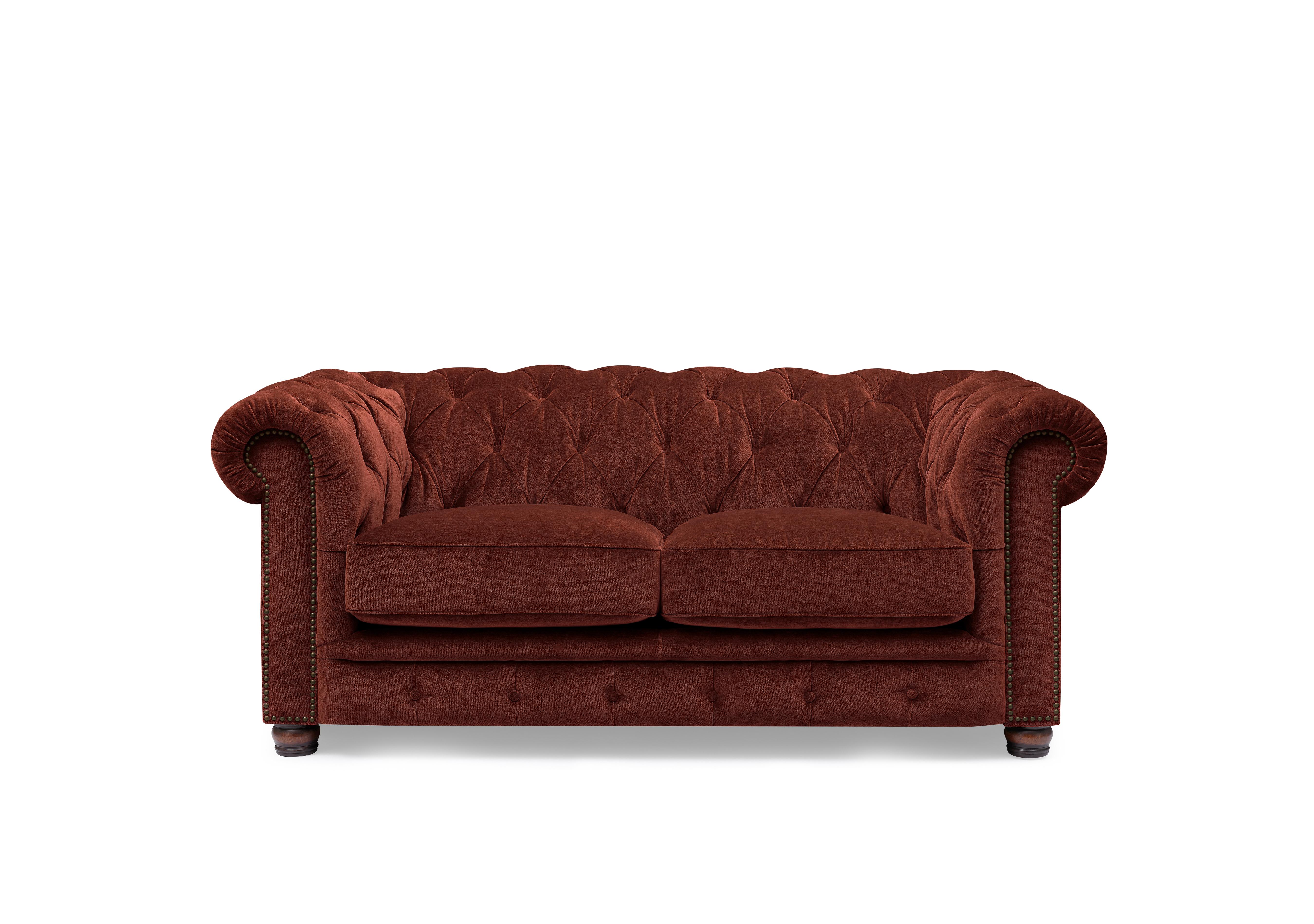 Shackleton 2 Seater Fabric Chesterfield Sofa with USB-C in X3y1-W019 Tawny on Furniture Village