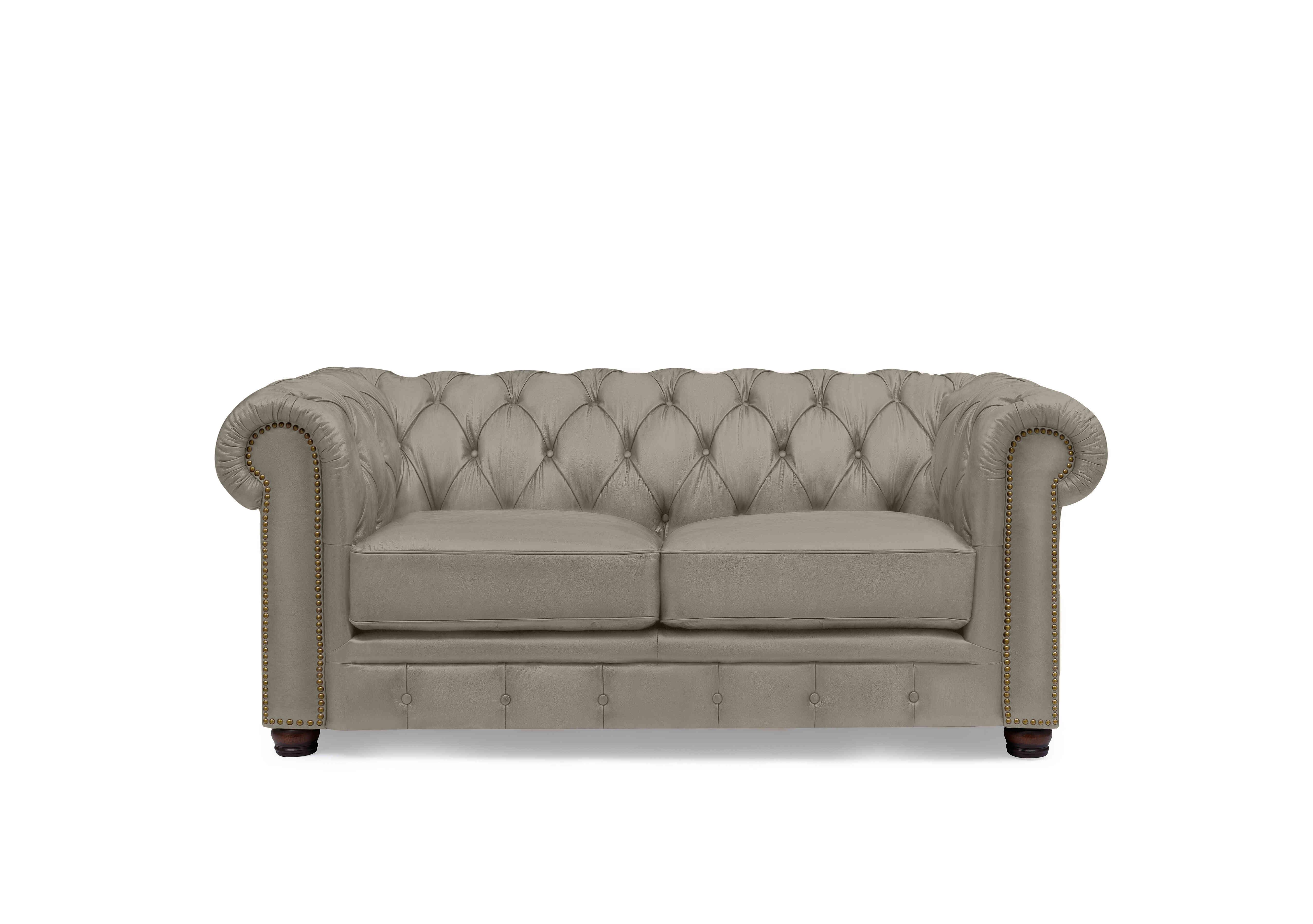 Shackleton 2 Seater Leather Chesterfield Sofa with USB-C in X3-2083ls Urbane Gry on Furniture Village
