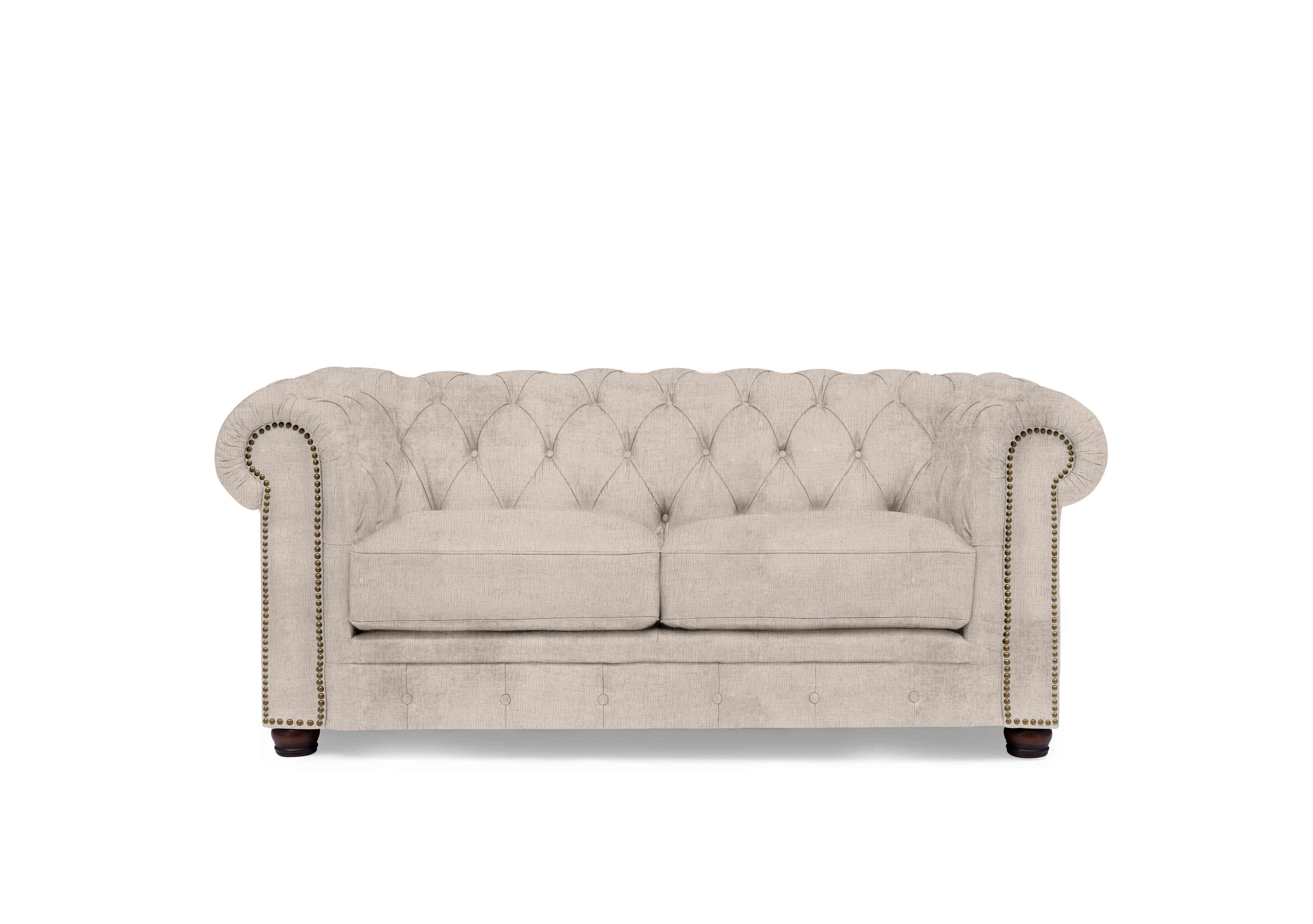 Shackleton 2 Seater Fabric Chesterfield Sofa in X3-A603 Stone Hearth on Furniture Village