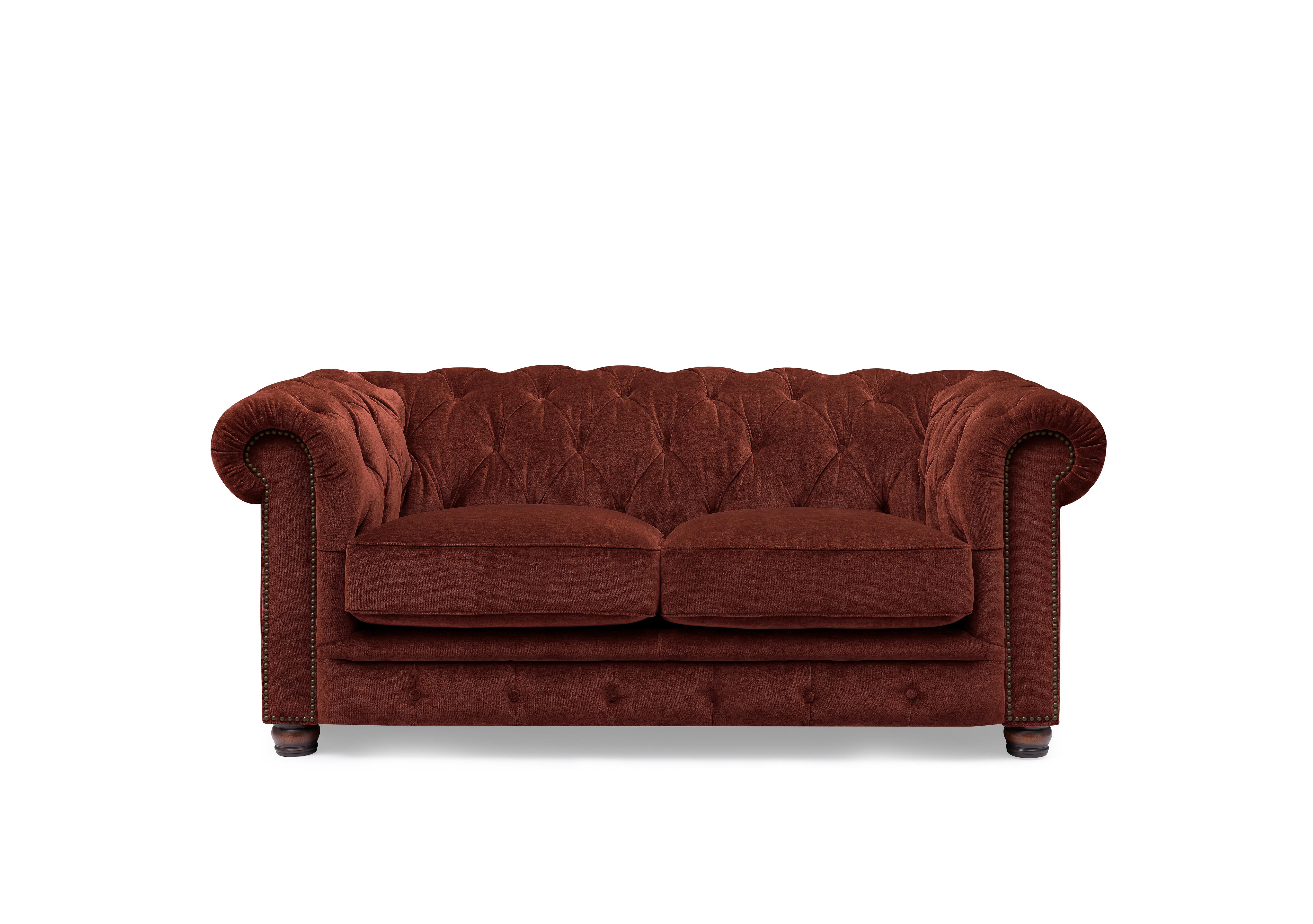 Shackleton 2 Seater Fabric Chesterfield Sofa in X3y1-W019 Tawny on Furniture Village