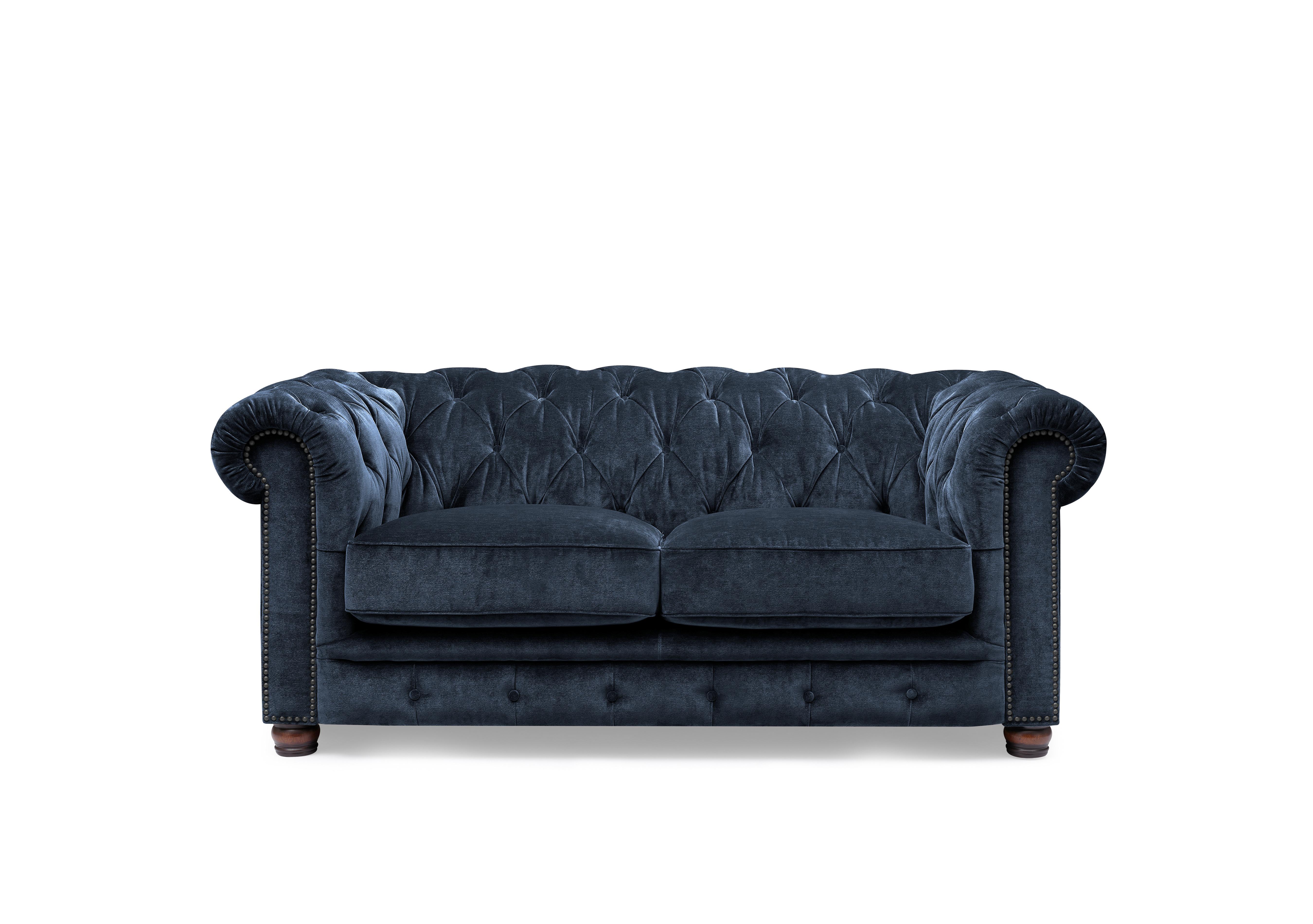 Shackleton 2 Seater Fabric Chesterfield Sofa in X3y2-W024 Midnight on Furniture Village