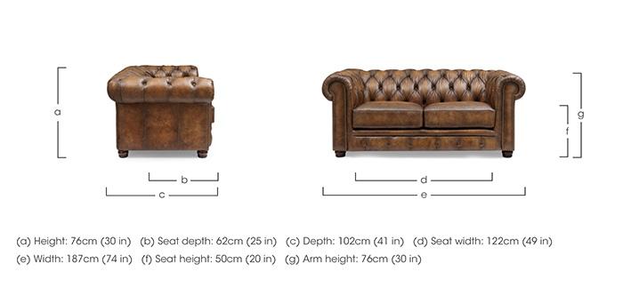 Shackleton 2 Seater Leather Chesterfield Sofa in  on Furniture Village