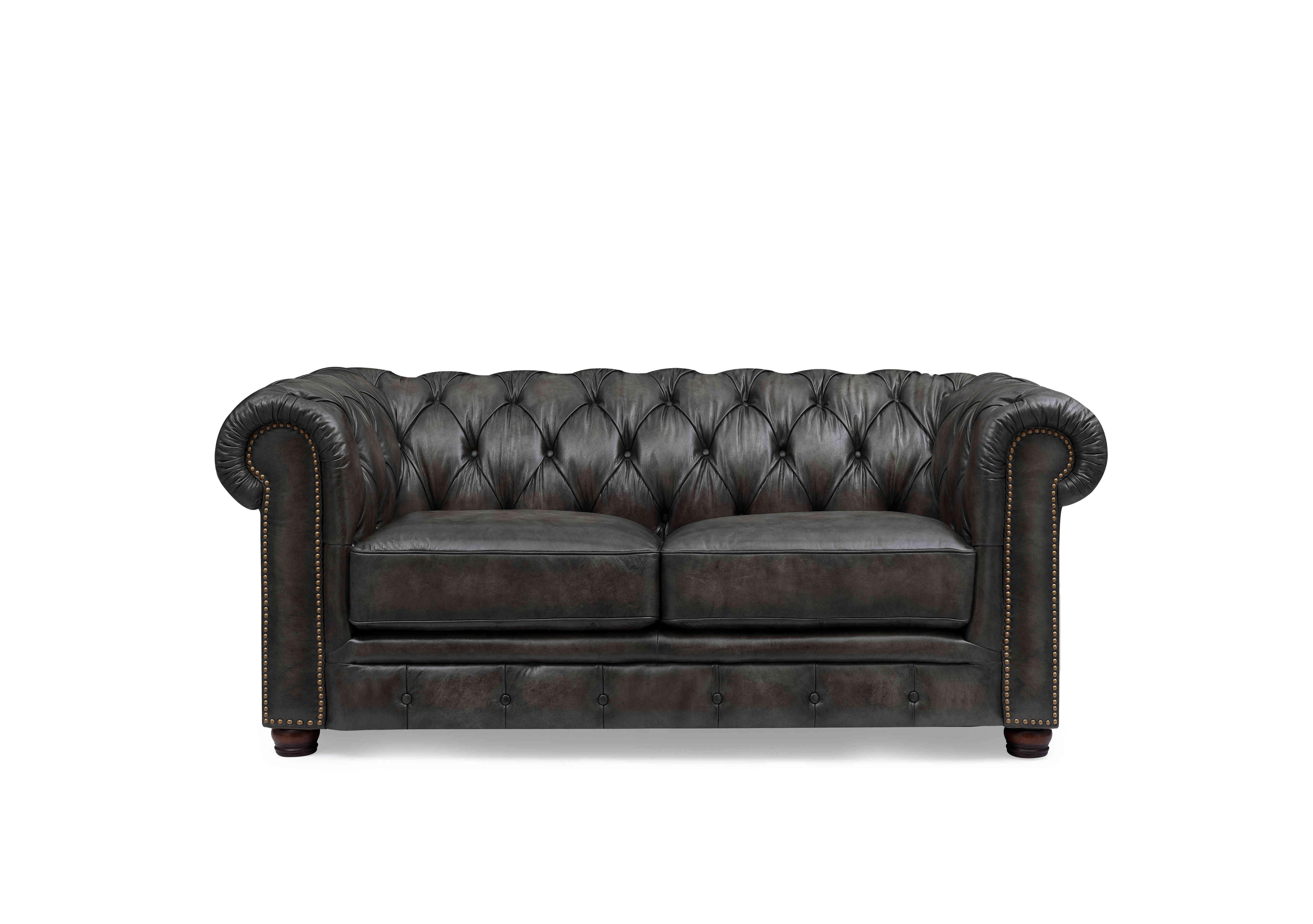 Shackleton 2 Seater Leather Chesterfield Sofa in X3y1-1759ls Cannon on Furniture Village