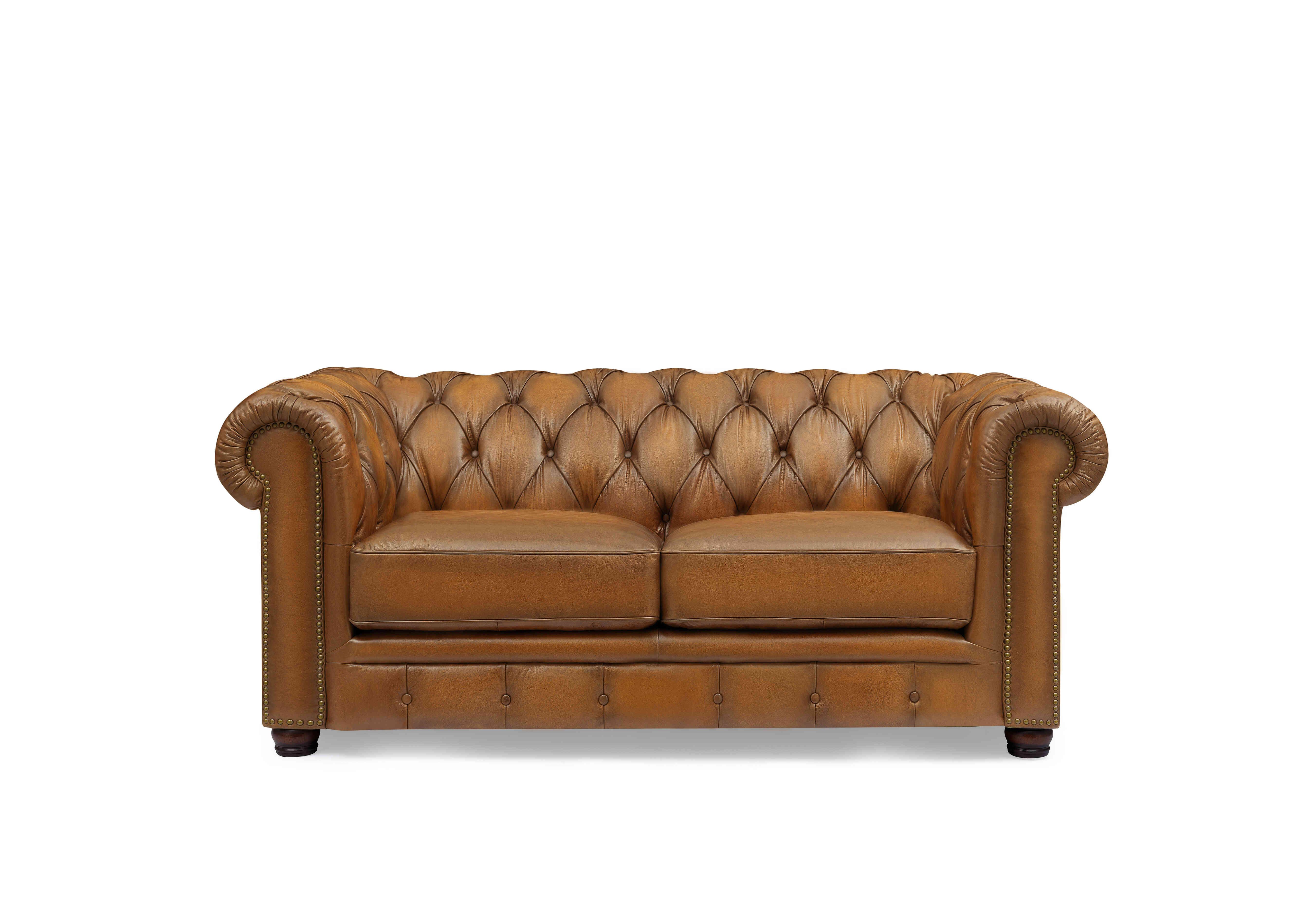 Shackleton 2 Seater Leather Chesterfield Sofa in X3y1-1957ls Inca on Furniture Village