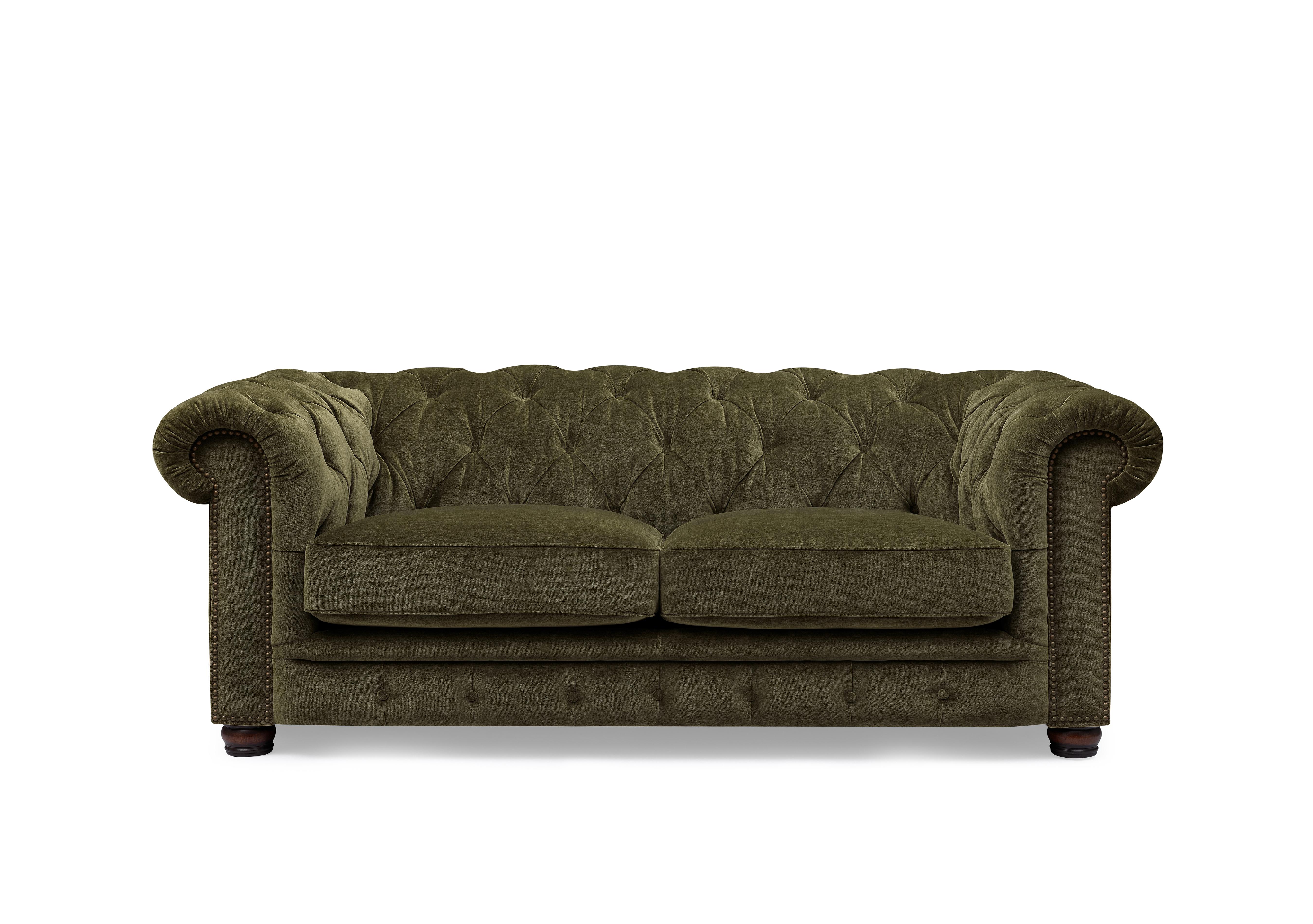 Shackleton 3 Seater Fabric Chesterfield Sofa in X3y1-W018 Pine on Furniture Village