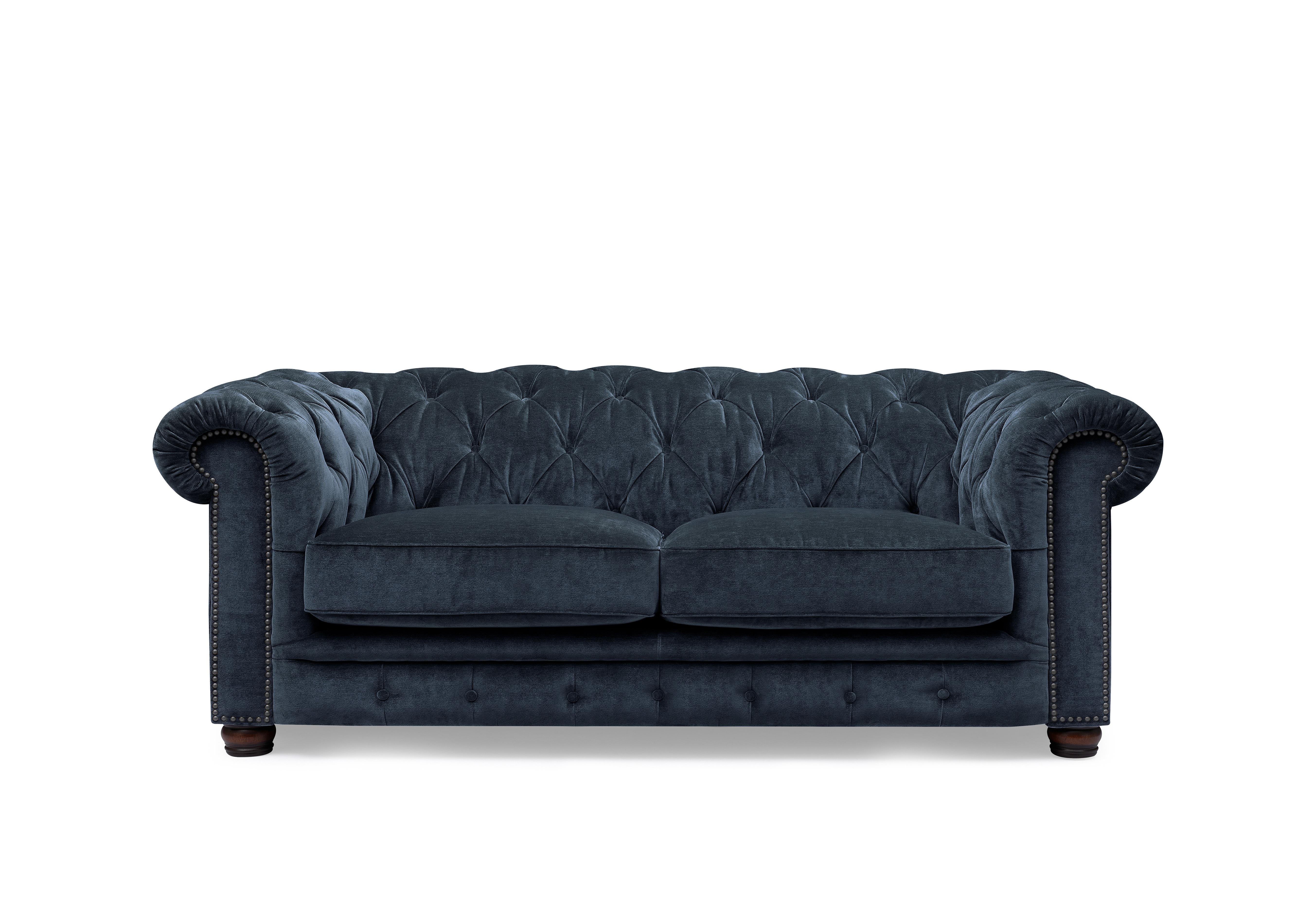 Shackleton 3 Seater Fabric Chesterfield Sofa in X3y2-W024 Midnight on Furniture Village