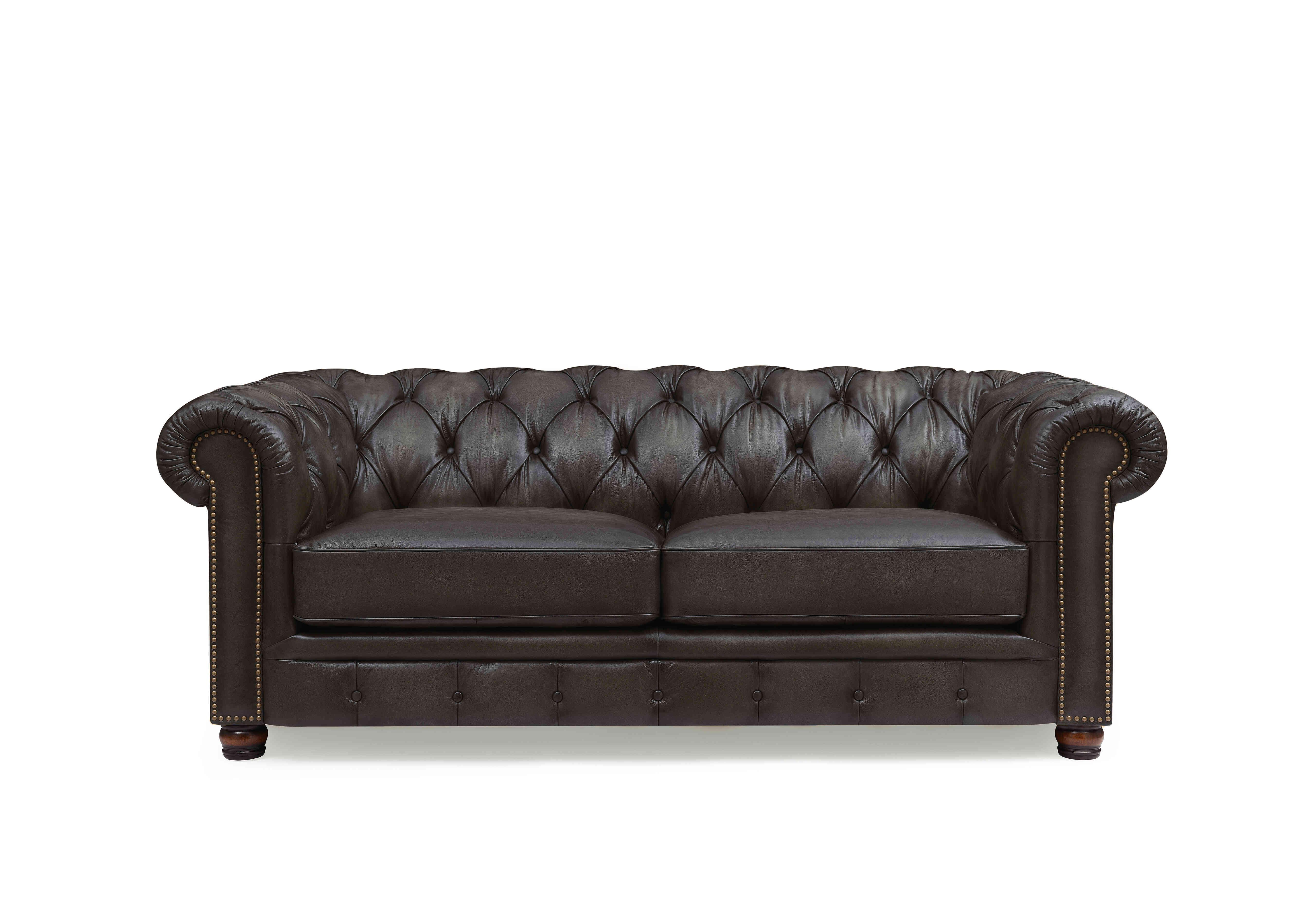 Shackleton 3 Seater Leather Chesterfield Sofa in X3y1-1759ls Cannon on Furniture Village