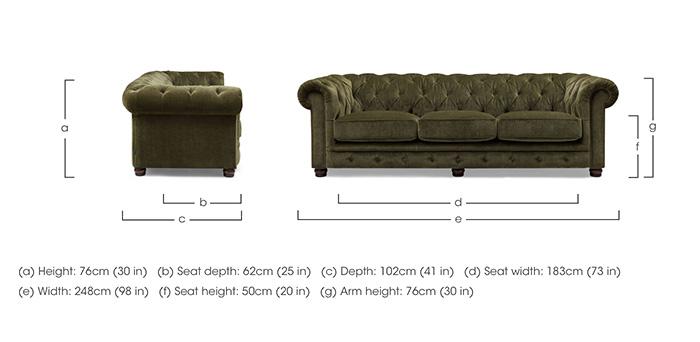 Shackleton 4 Seater Fabric Chesterfield Sofa in  on Furniture Village